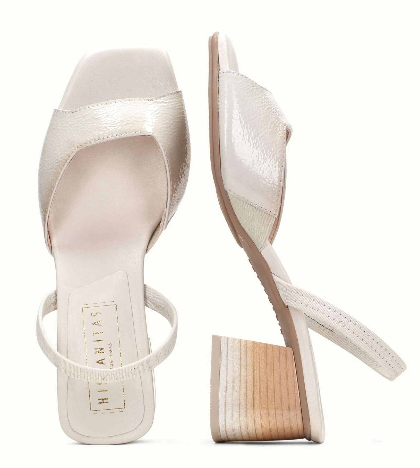 Sandalias de charol con tacón difuminado bicolor - Image 7