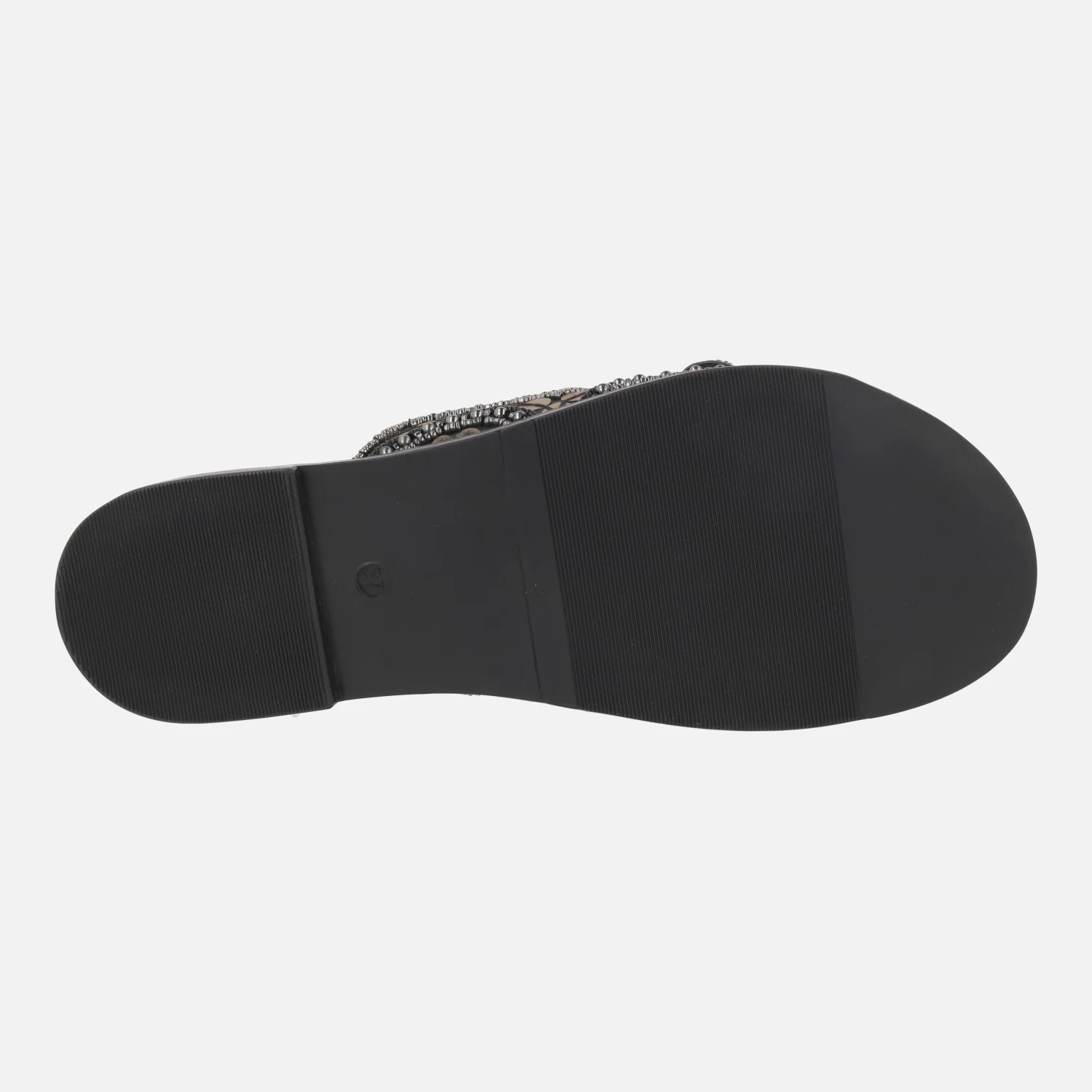 Sandalias negras de hebillas con fantasía de abalorios y lentejuelas - Image 6