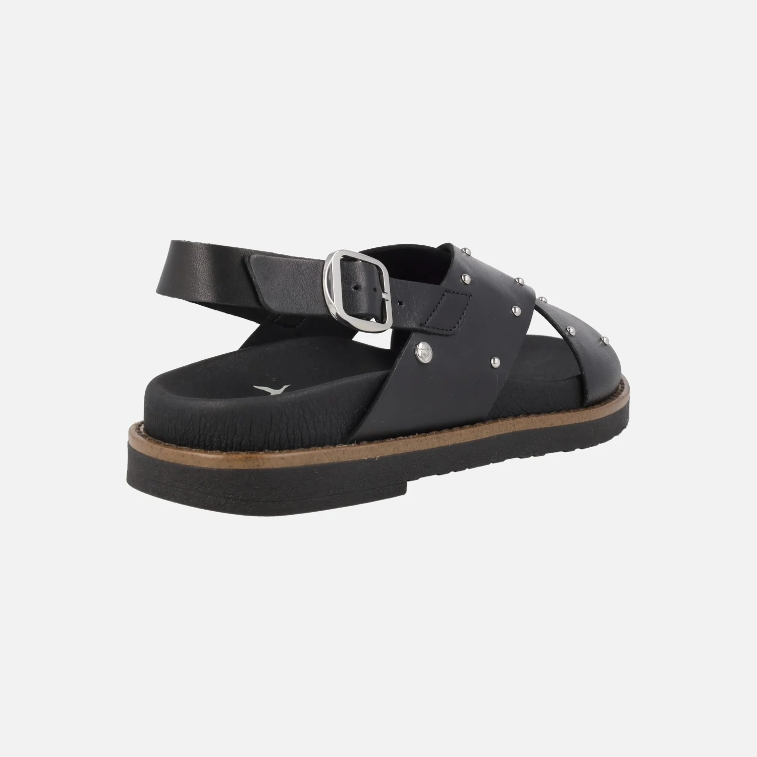 Sandalias negras de piel con tachas Aitana - Image 4
