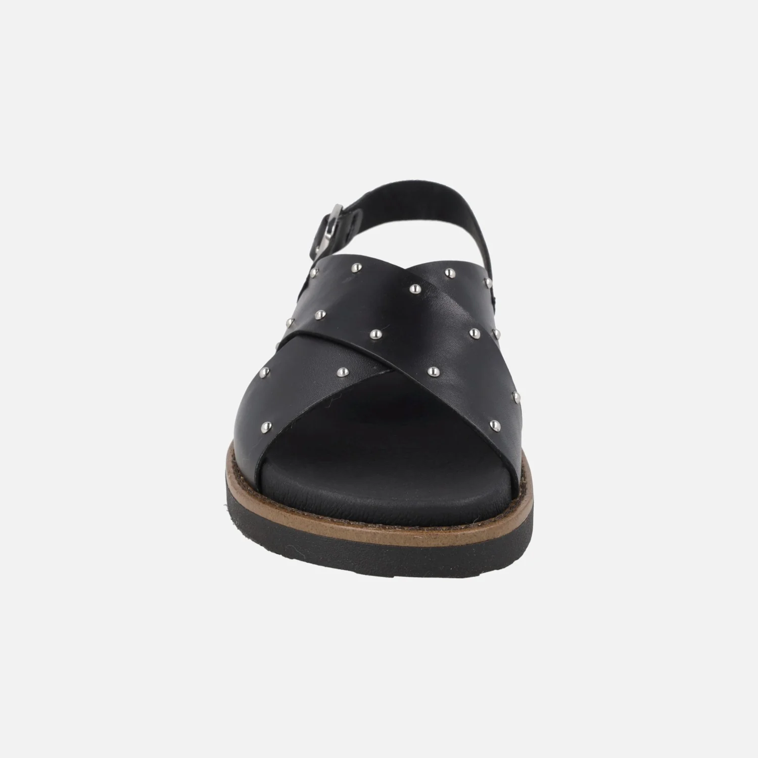 Sandalias negras de piel con tachas Aitana - Image 5