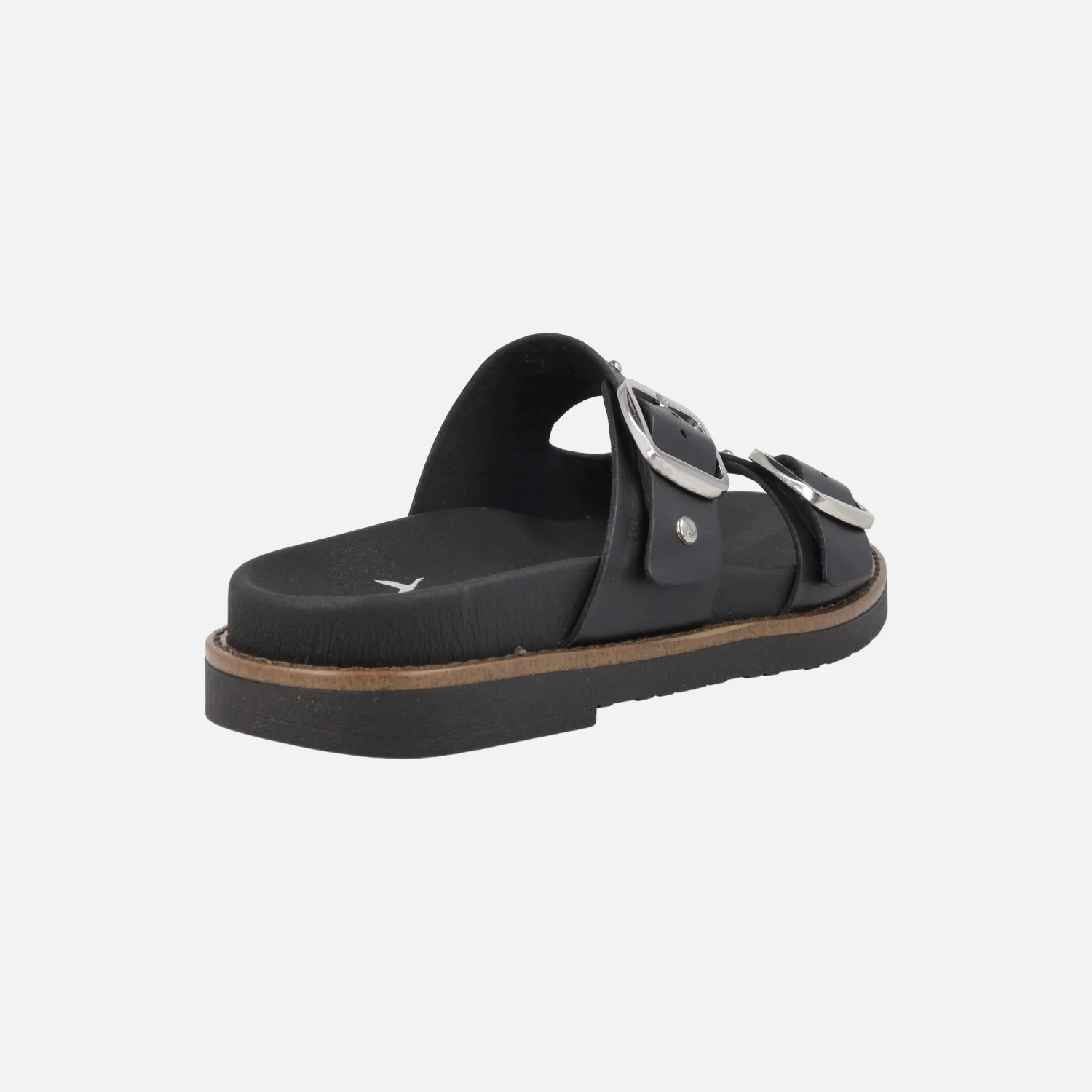 Sandalias negras de piel con tachas y hebillas Aitana - Image 4
