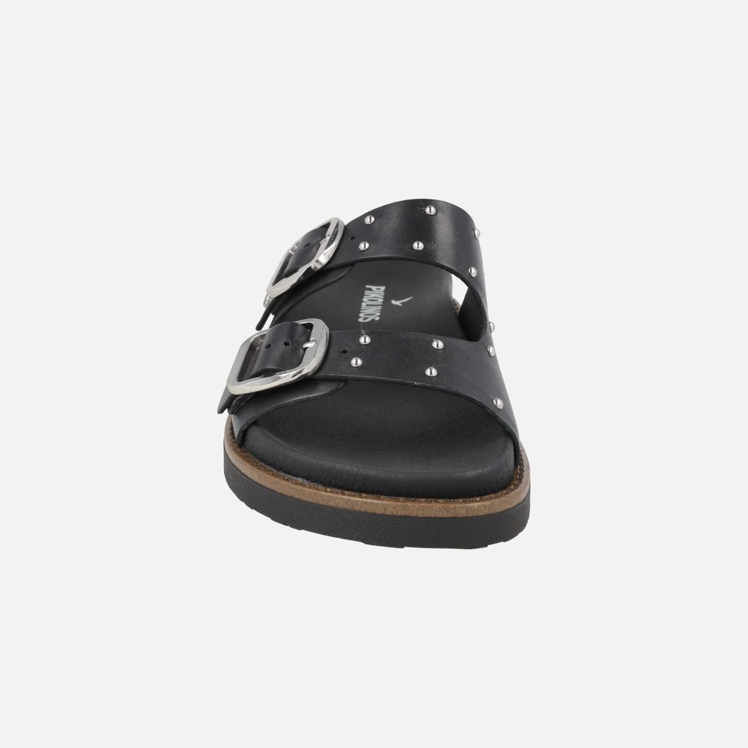 Sandalias negras de piel con tachas y hebillas Aitana - Image 5
