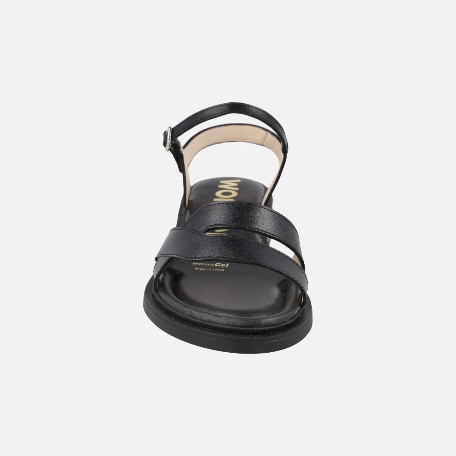 Sandalias negras de piel con tacón bajo Janett 10 - Image 5
