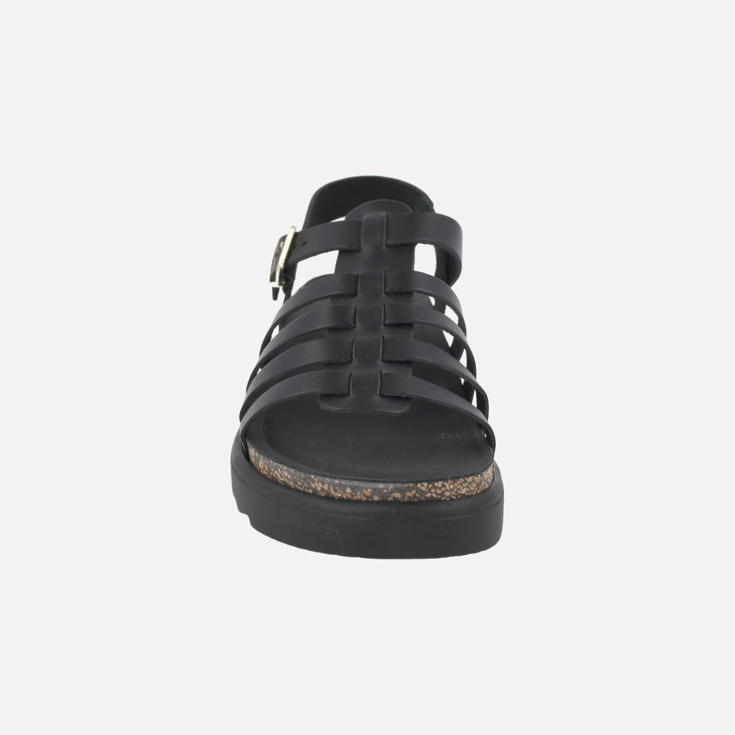 Sandalias negras de piel Tunez-107 Negro - Image 5
