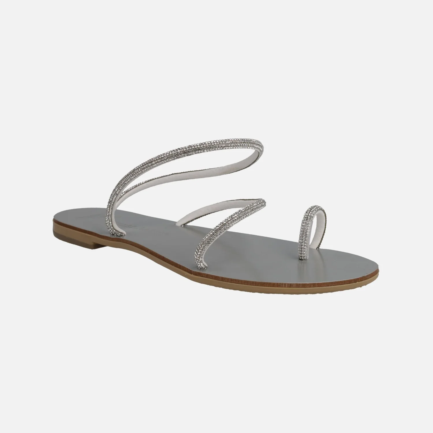 Sandalias planas con tiras de strass 63-TCM Nicolas Lainas - Image 8