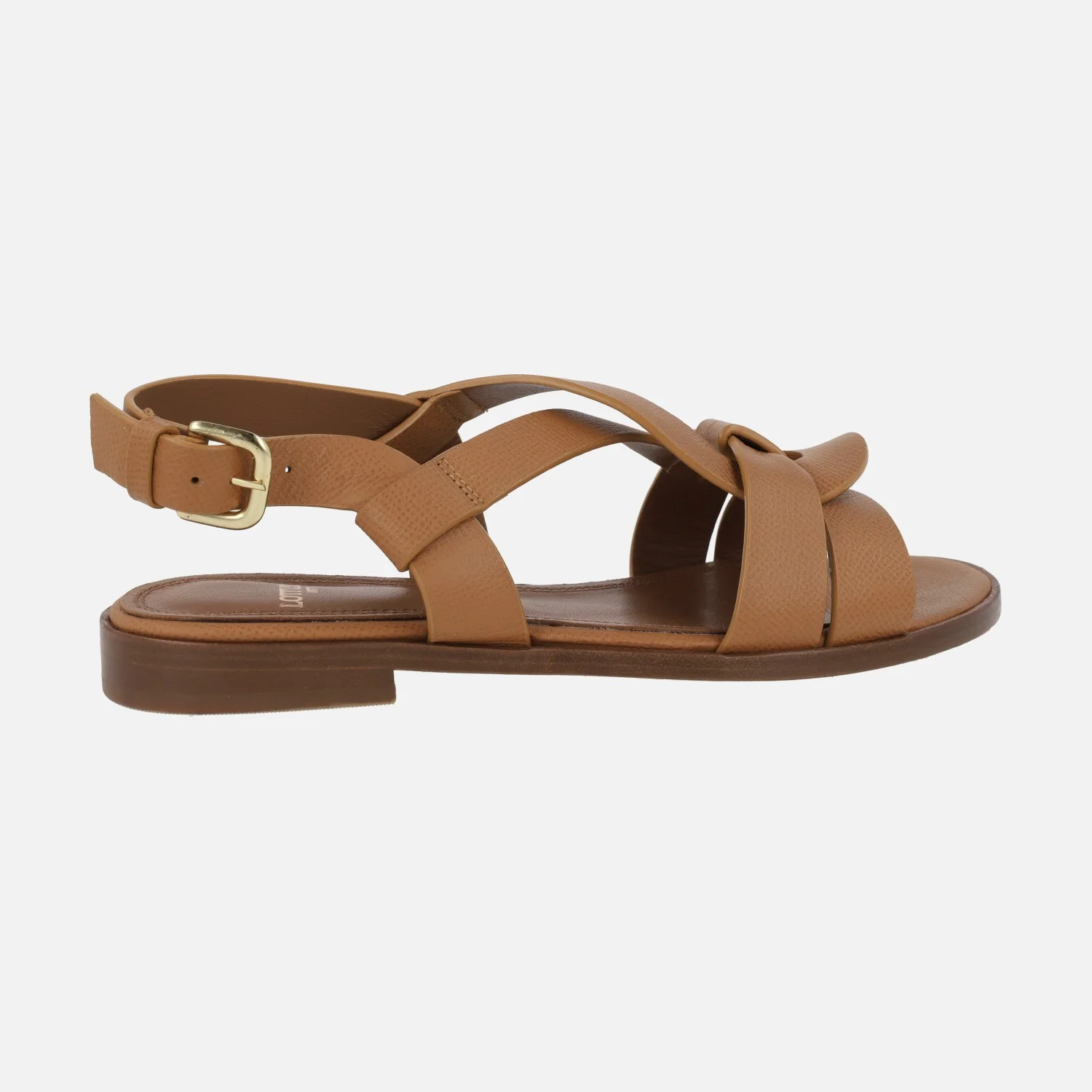Sandalias Nylo en piel cuero con tira al talón - Image 2