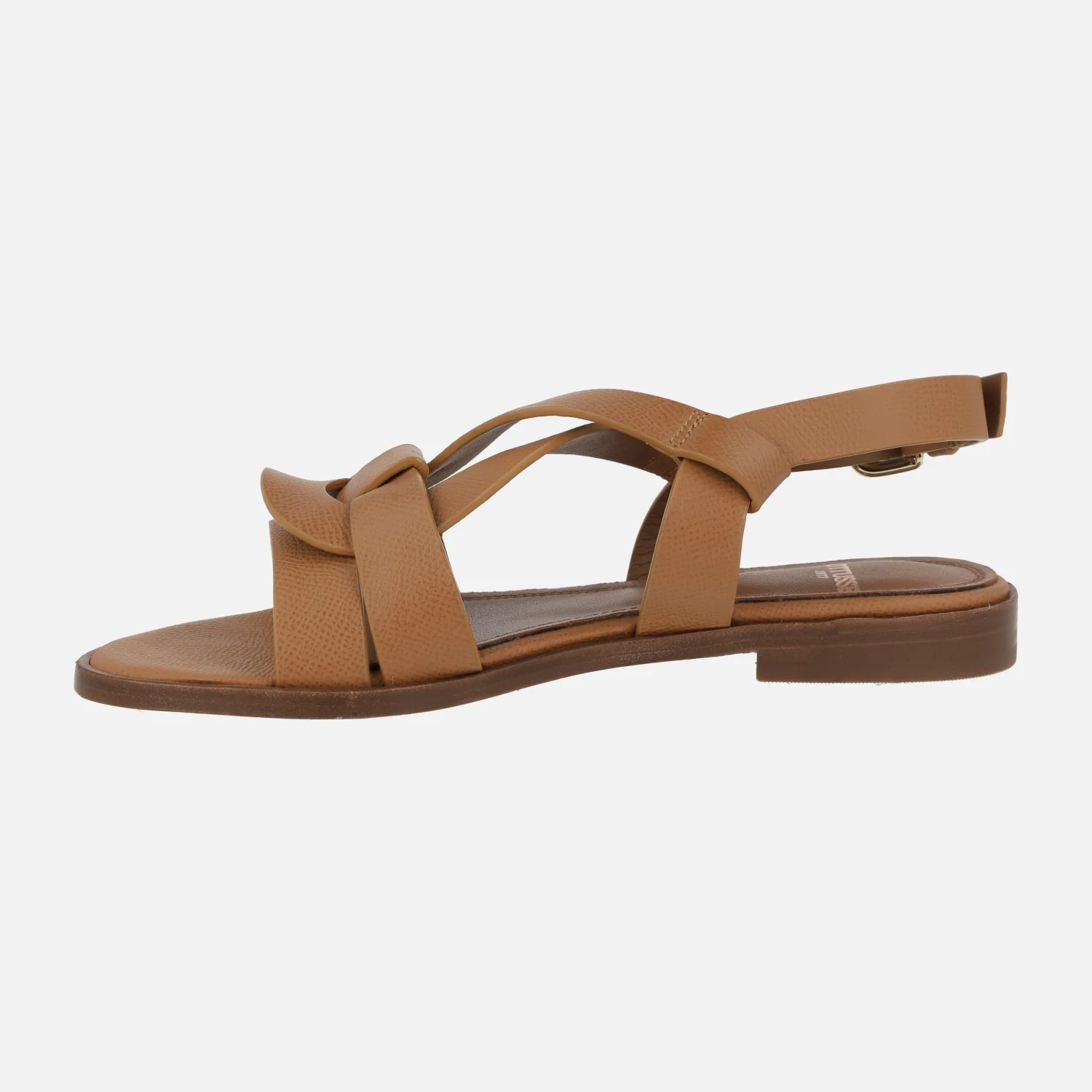 Sandalias Nylo en piel cuero con tira al talón - Image 3