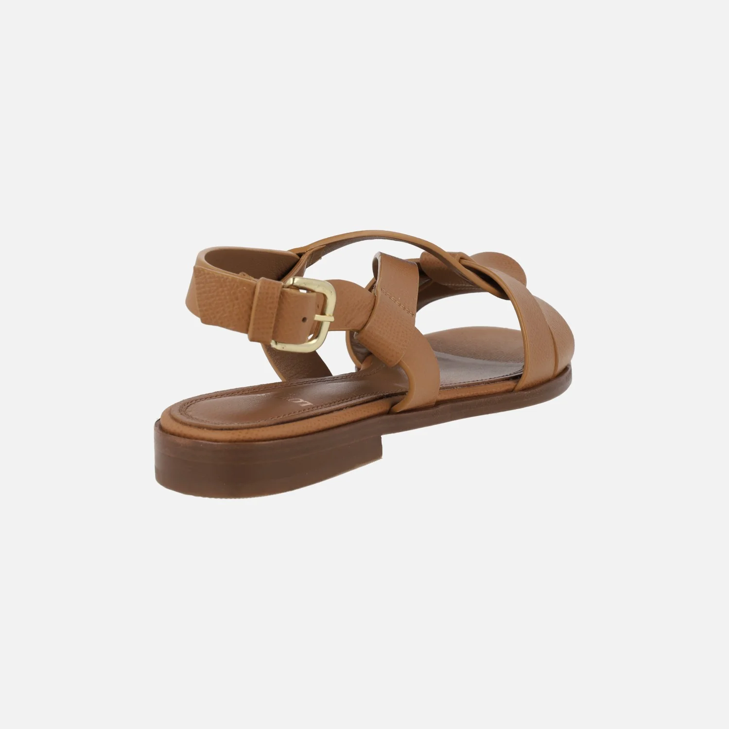 Sandalias Nylo en piel cuero con tira al talón - Image 4
