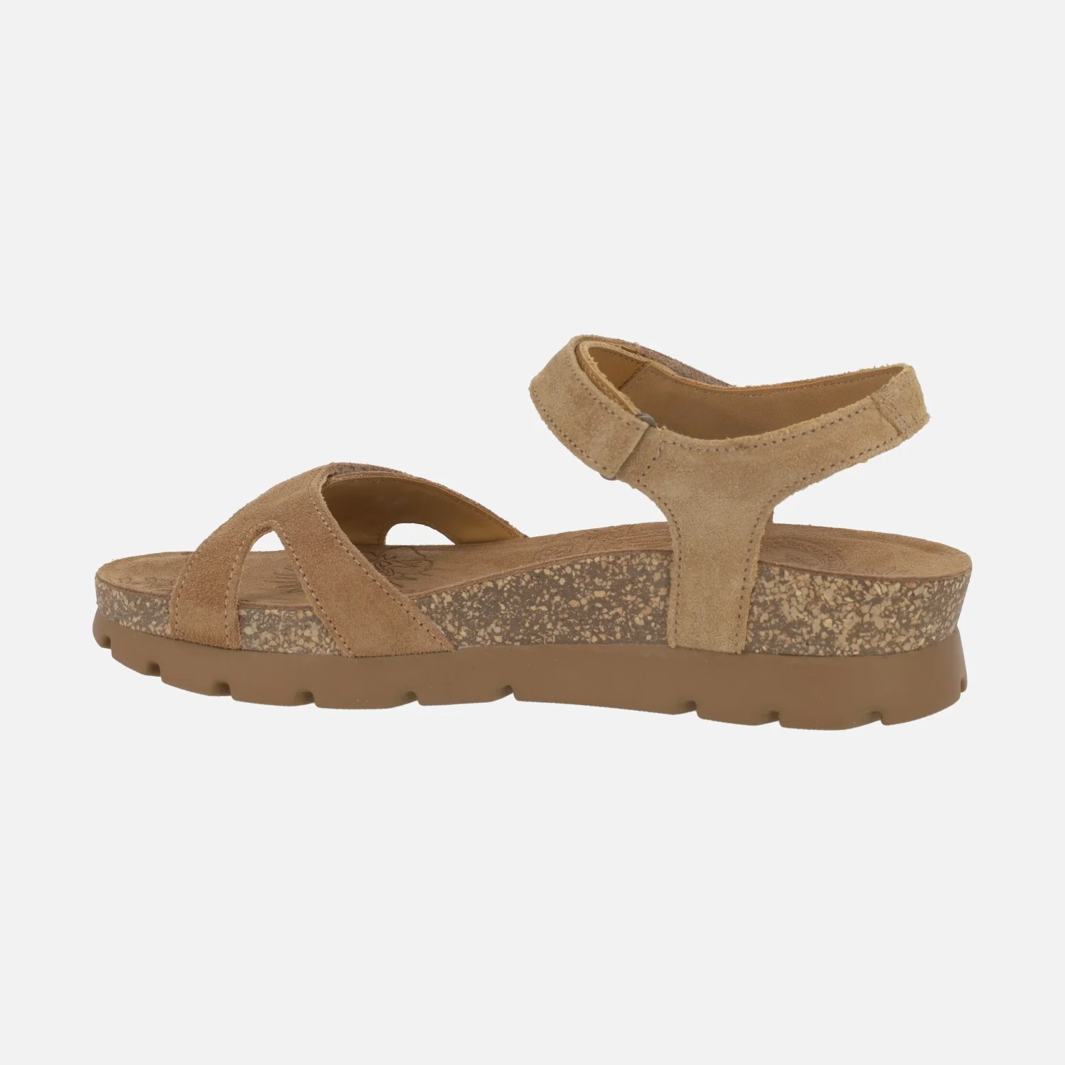 Sandalias para mujer en piel velour Sulia con cierre de velcros - Image 4