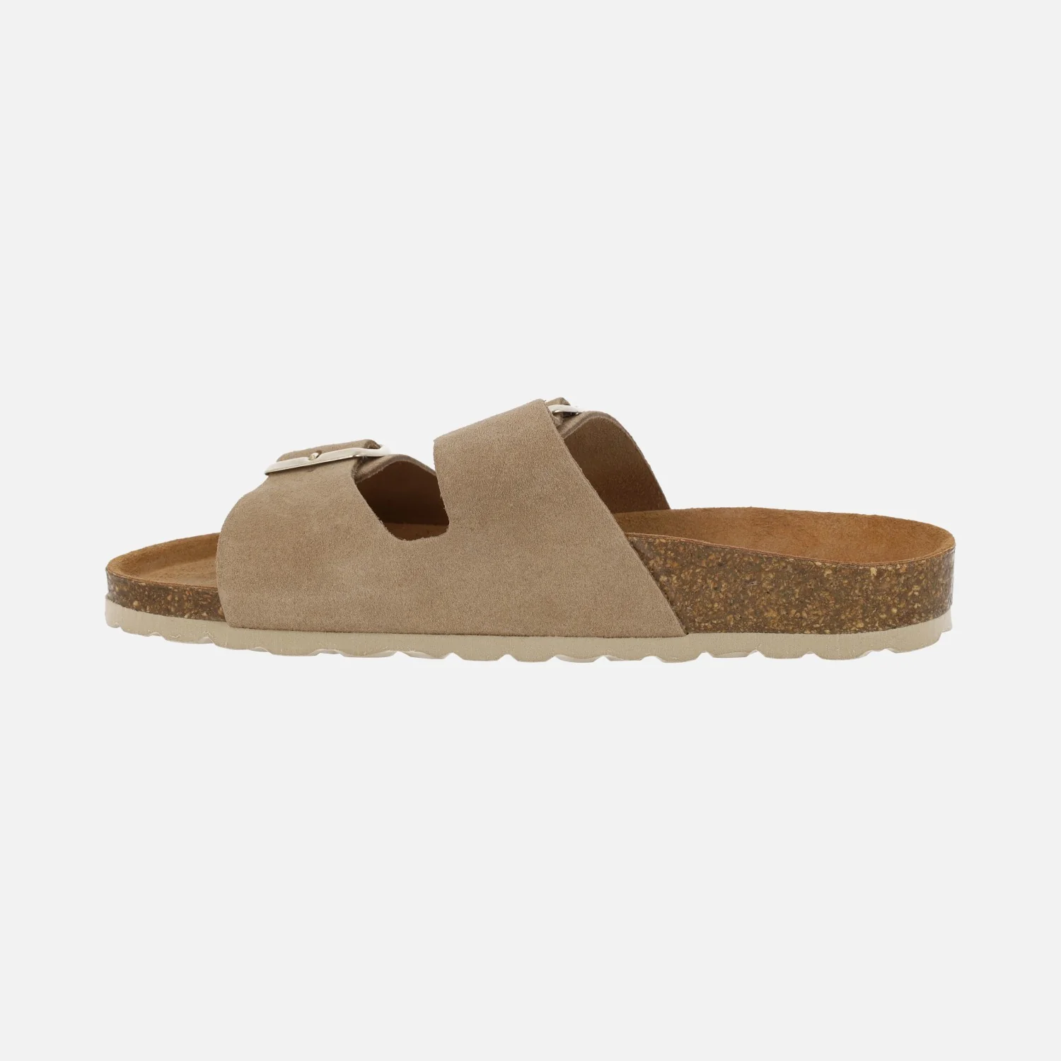 Sandalias para mujer planta bio en serraje con dos hebillas - Image 3