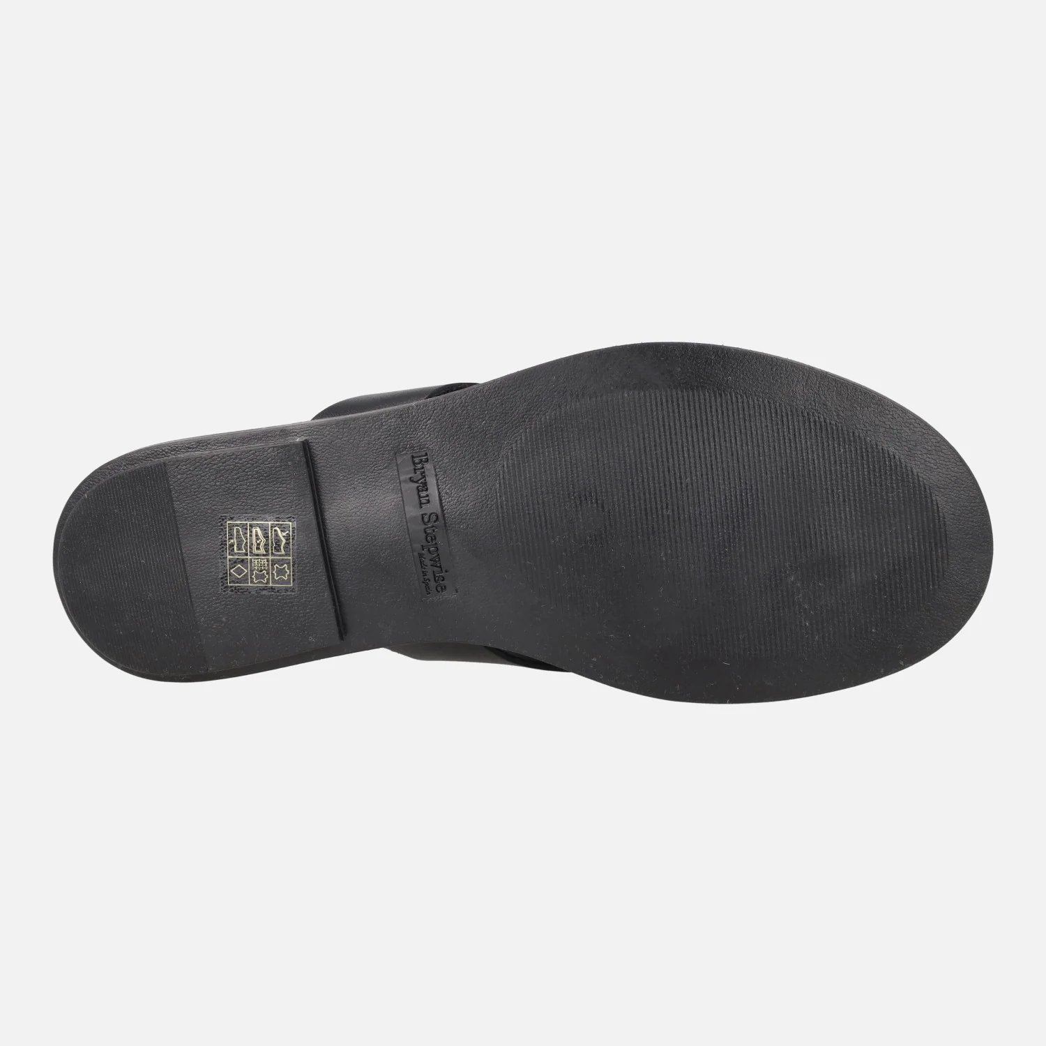 Sandalias planas Bari en piel negra - Image 6