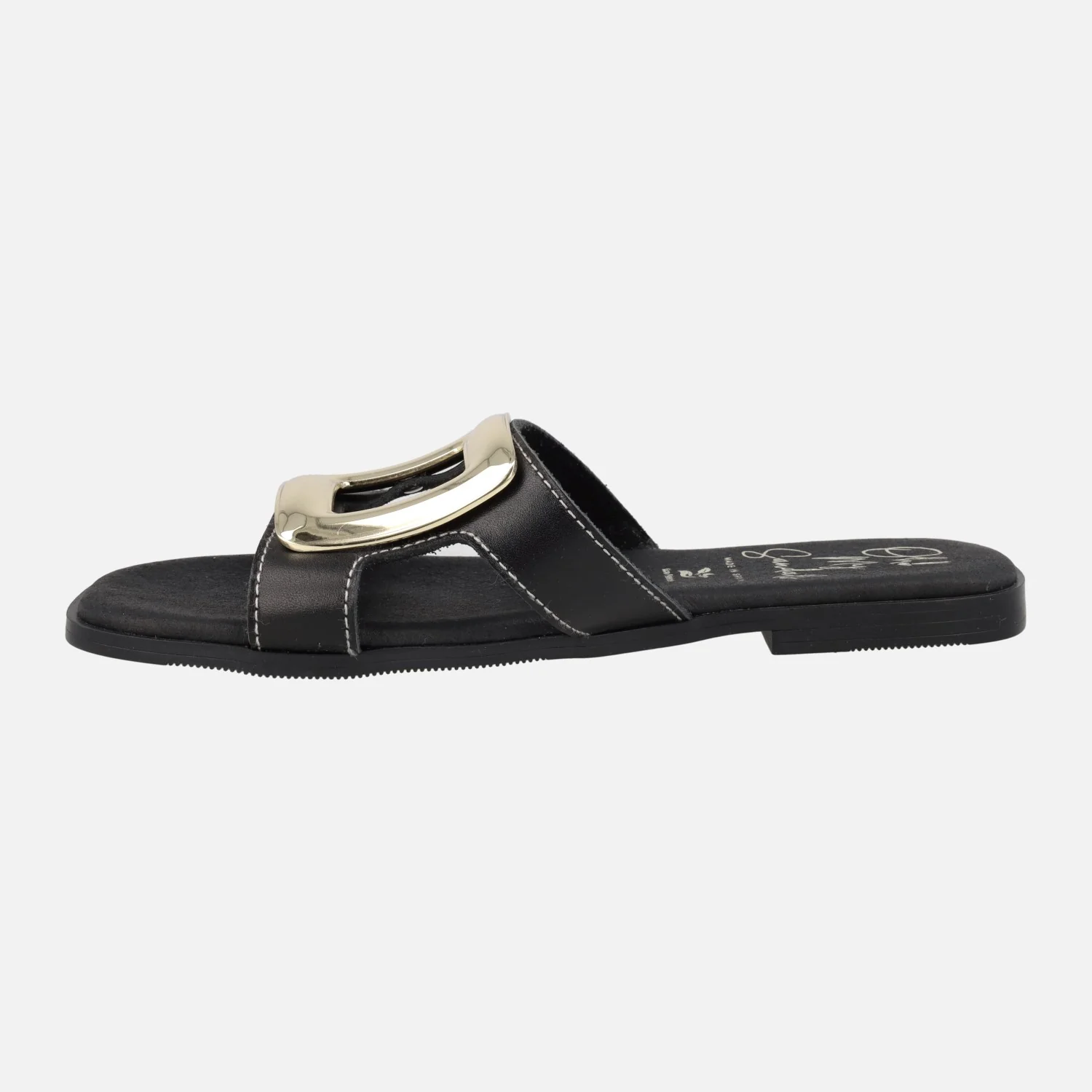 Sandalias planas de piel con adorno metálico - Image 15