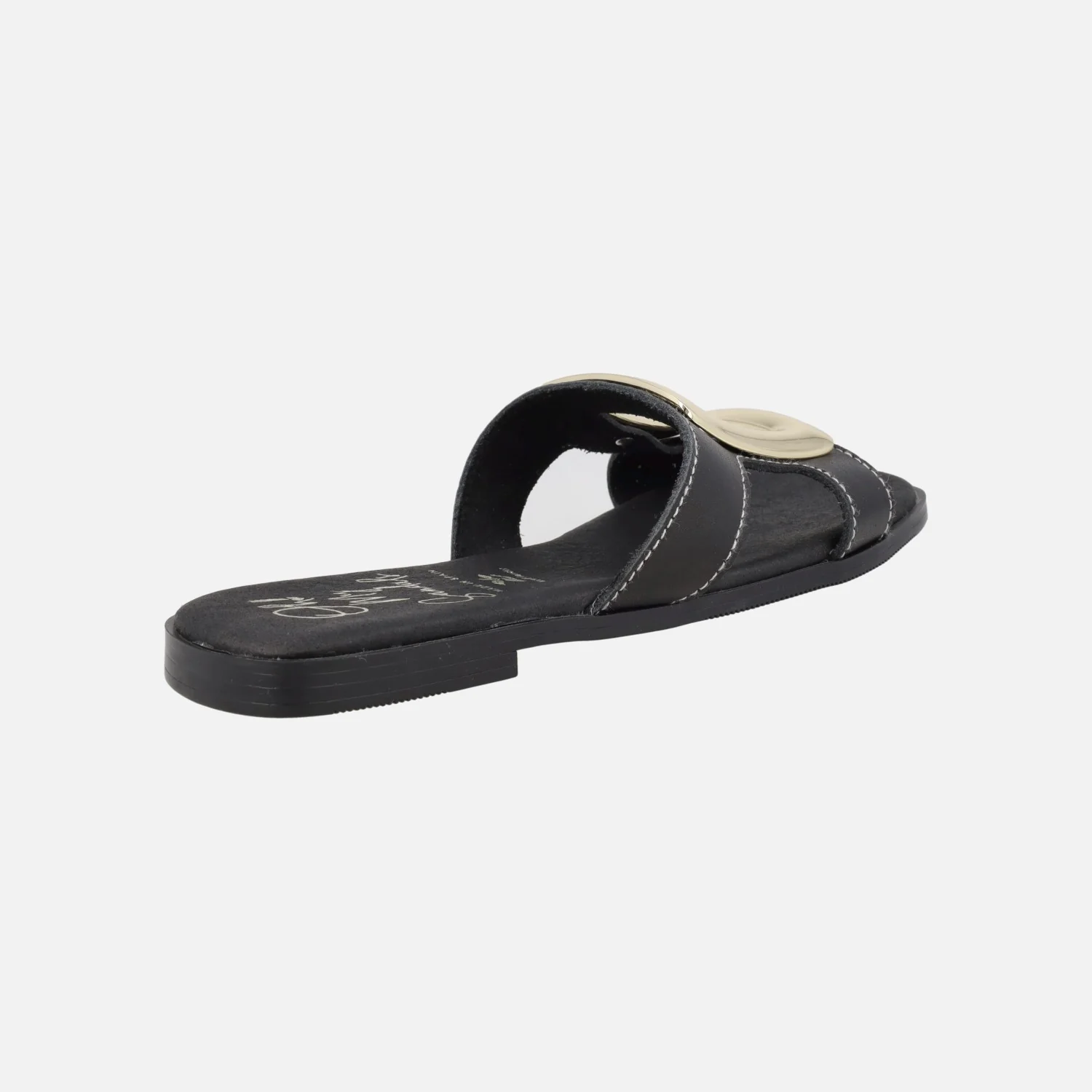 Sandalias planas de piel con adorno metálico - Image 16