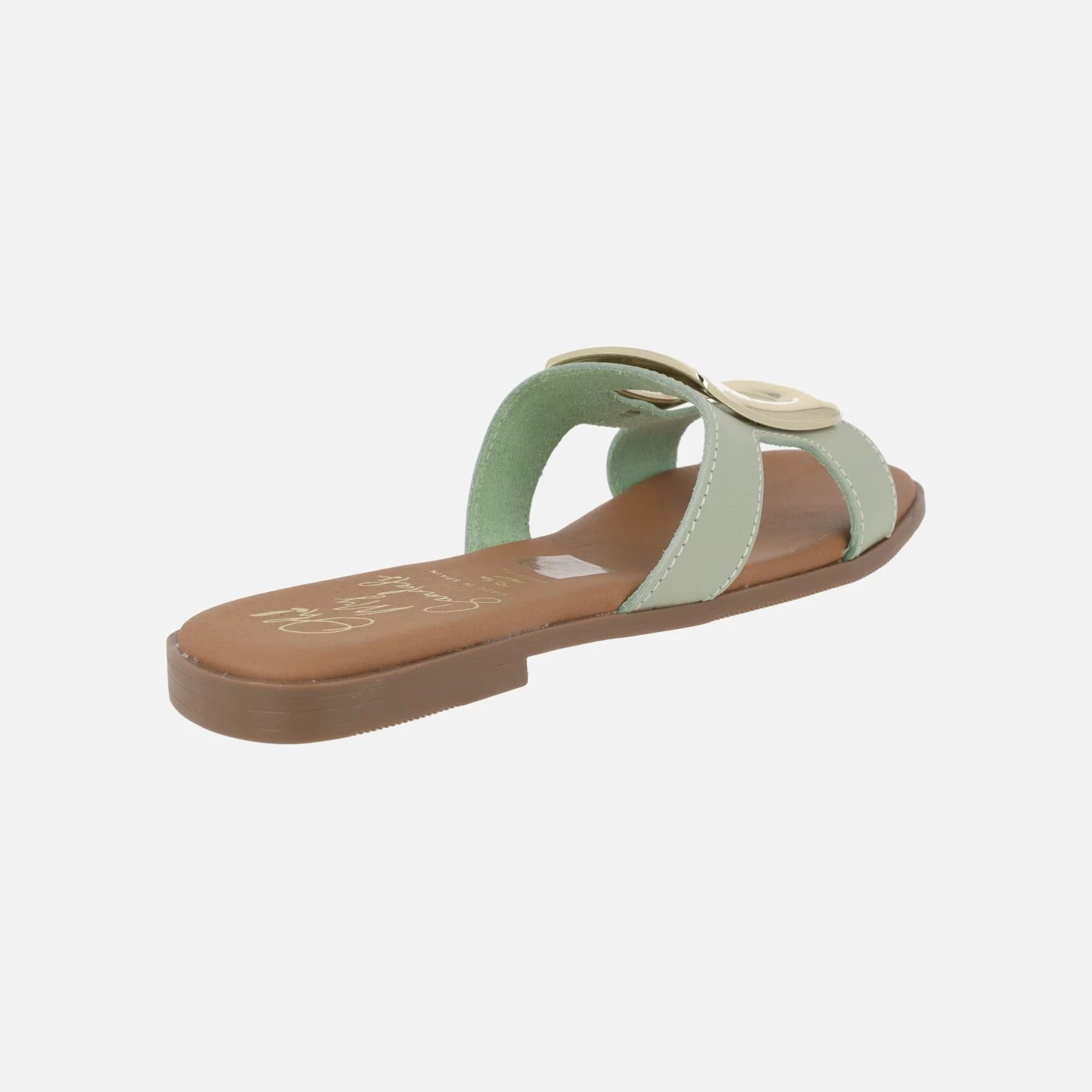 Sandalias planas de piel con adorno metálico - Image 22