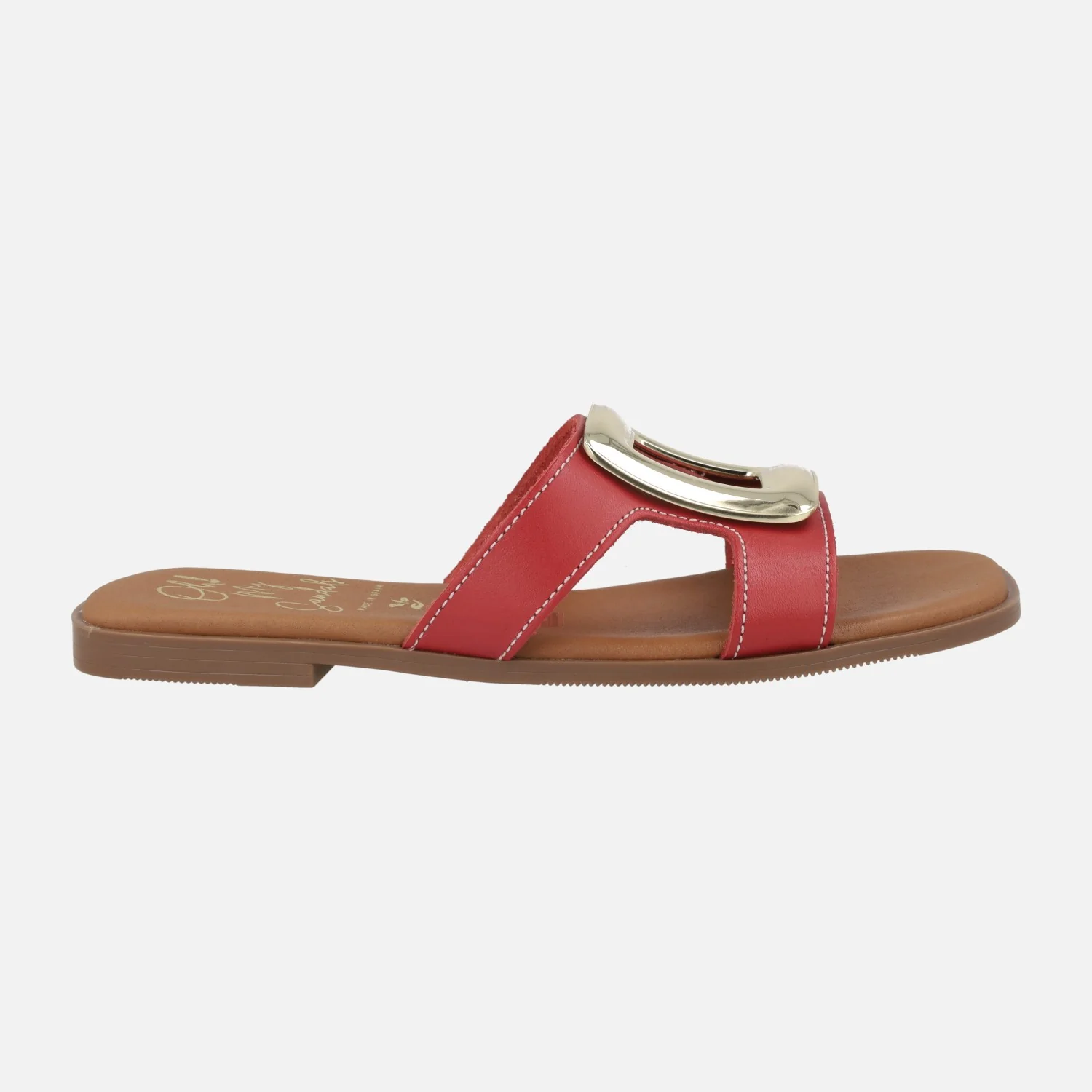 Sandalias planas de piel con adorno metálico - Image 25