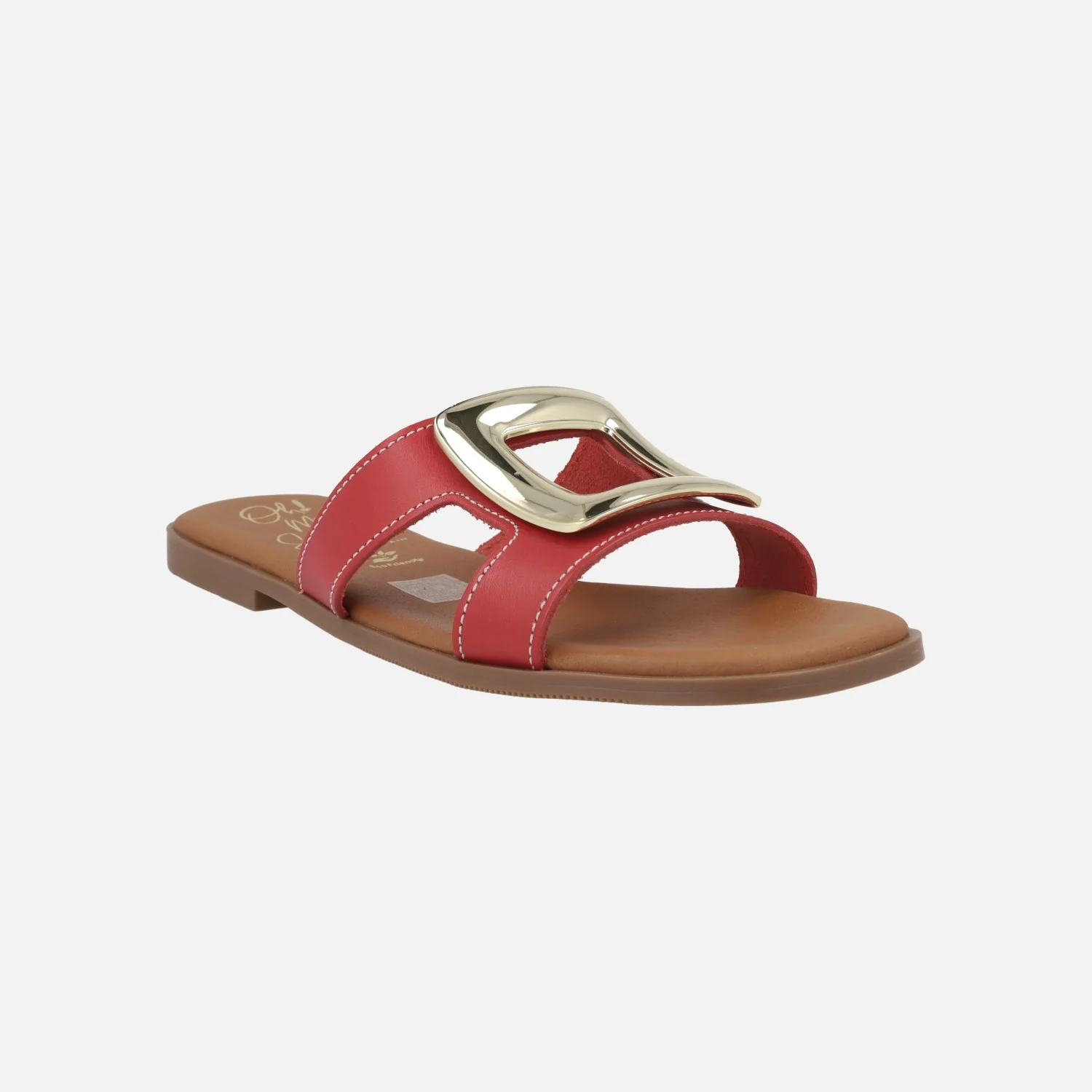 Sandalias planas de piel con adorno metálico - Image 26