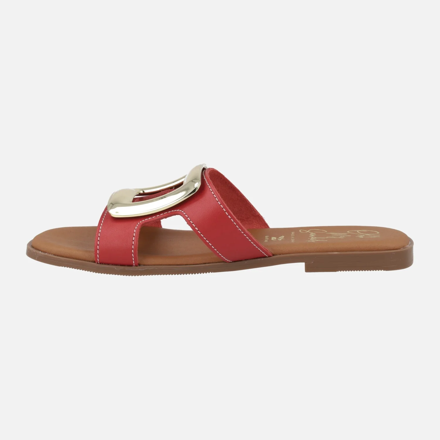 Sandalias planas de piel con adorno metálico - Image 27