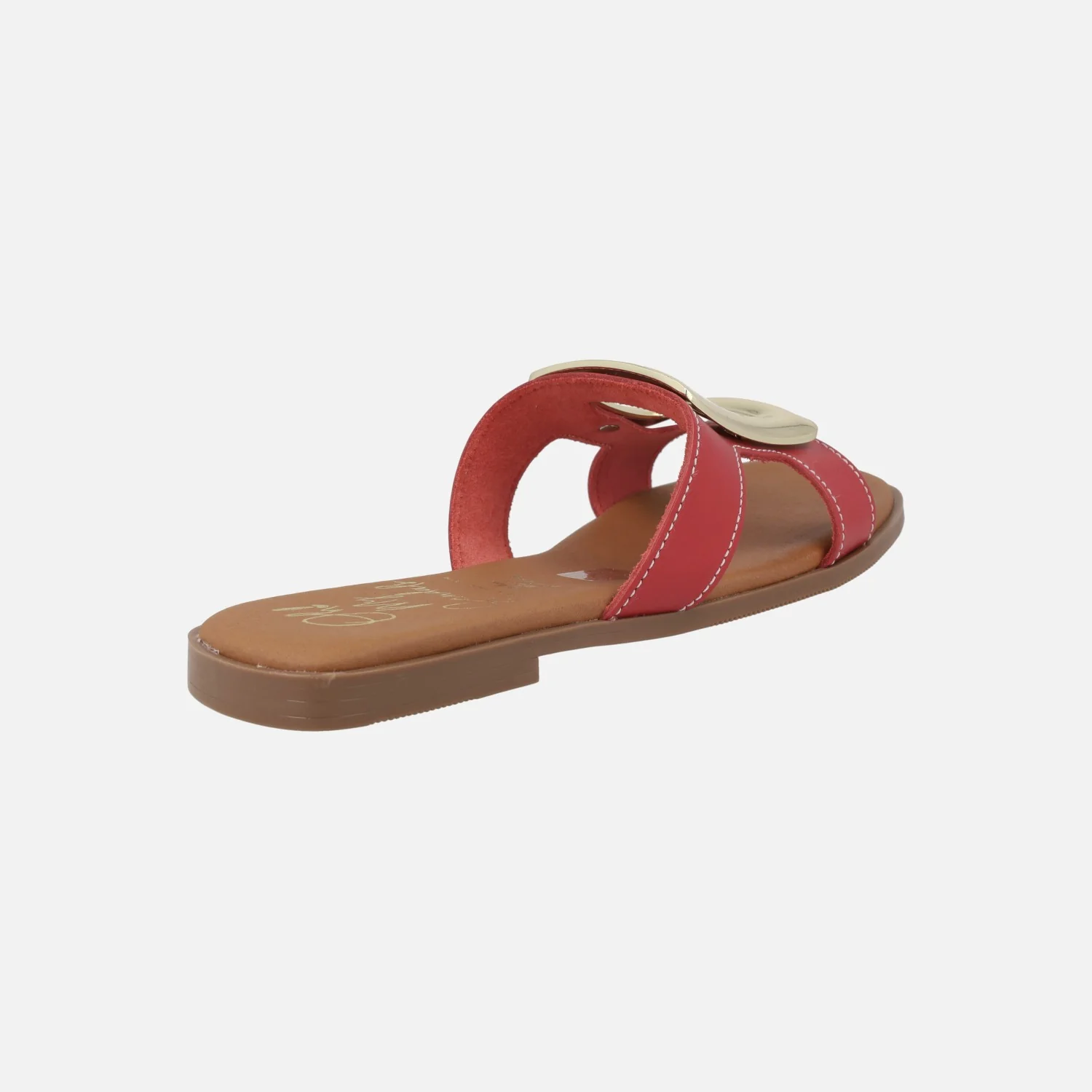 Sandalias planas de piel con adorno metálico - Image 28