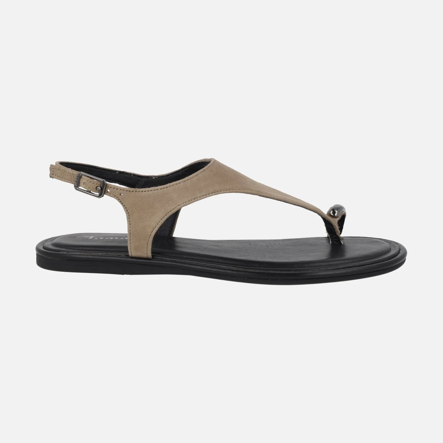 Sandalias planas de piel con pieza para dedo efecto anillo - Image 7