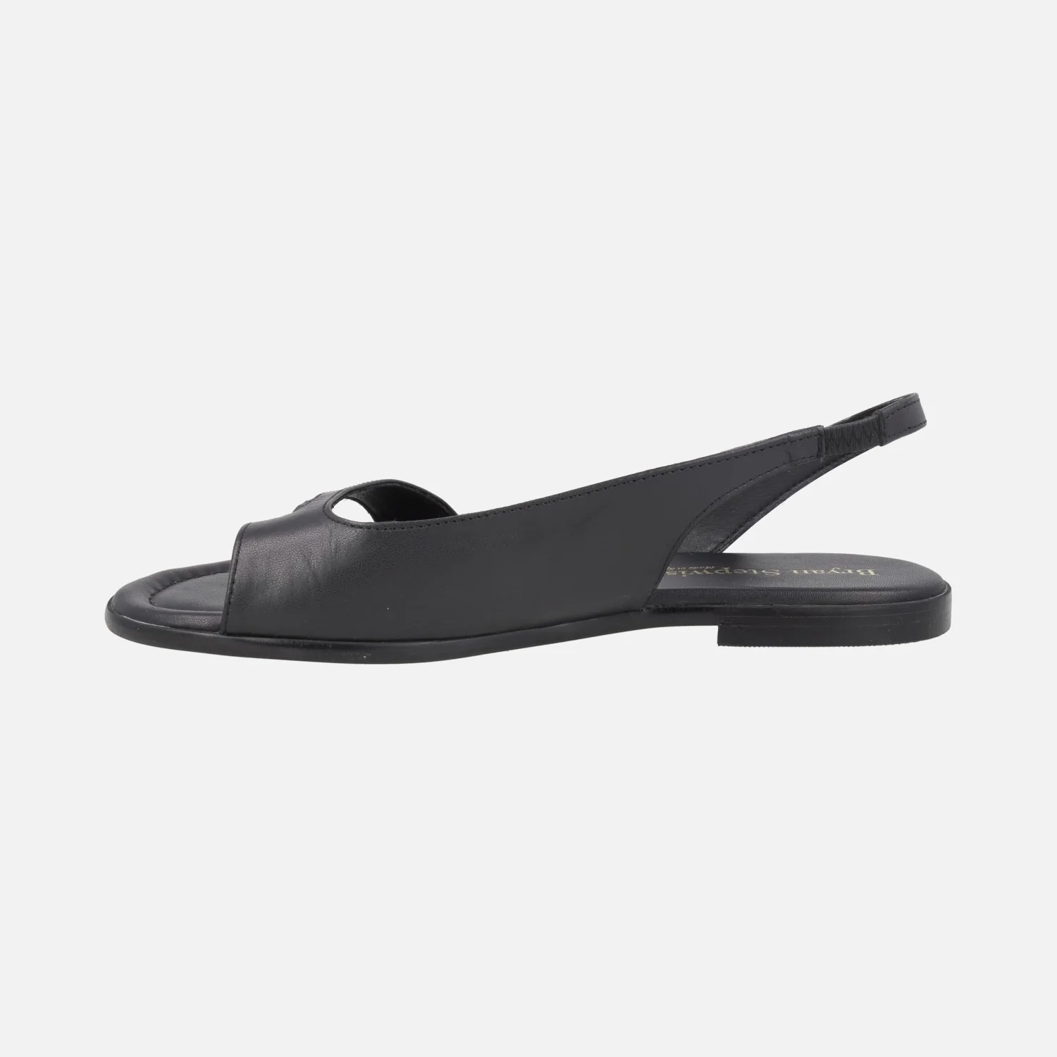 Sandalias planas de piel con pieza para dedo Salma - Image 3