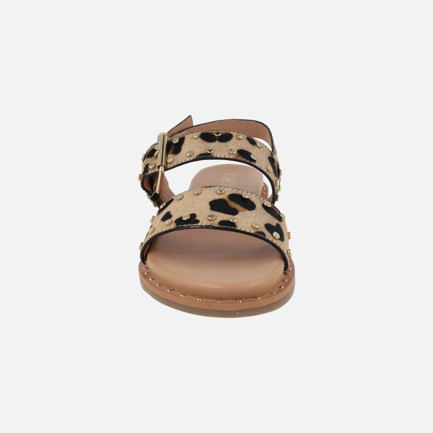 Sandalias planas de piel con tachas y hebillas - Image 11