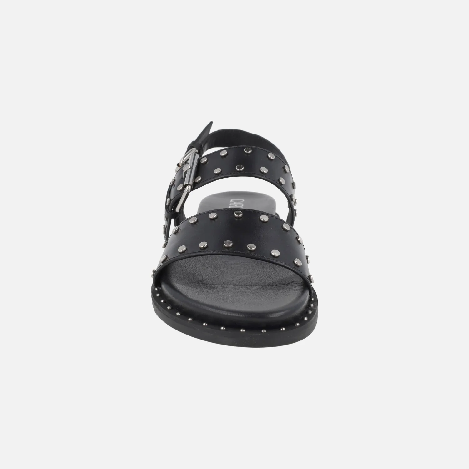 Sandalias planas de piel con tachas y hebillas - Image 17