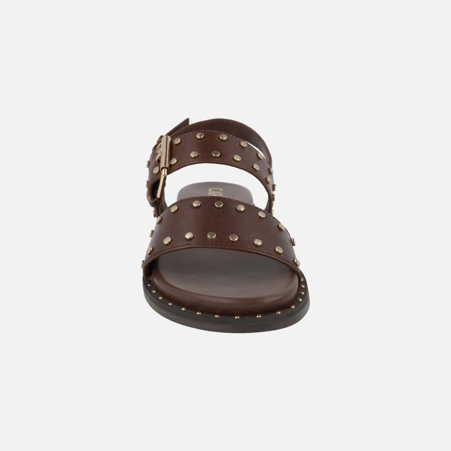 Sandalias planas de piel con tachas y hebillas - Image 5