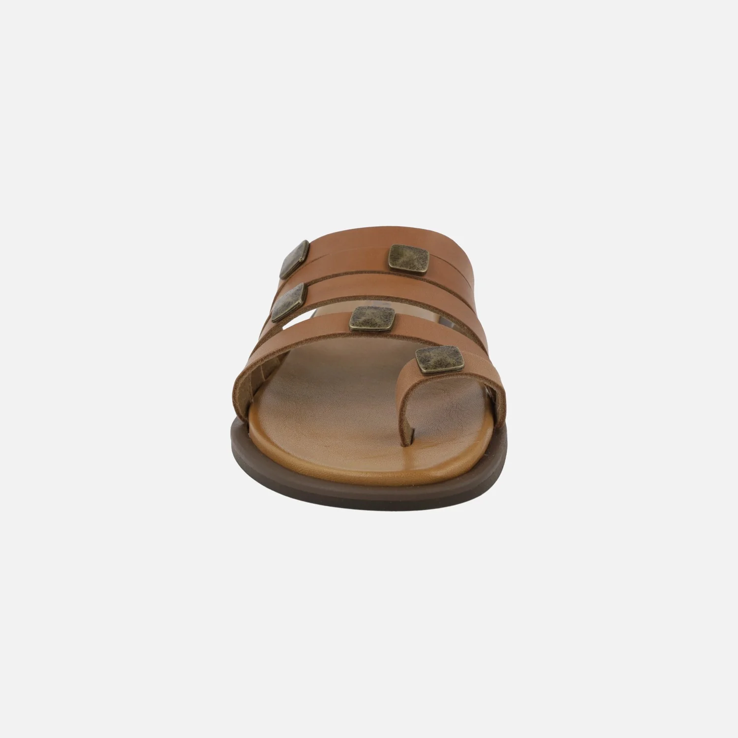 Sandalias planas de piel de tiras con pieza para dedo - Image 5