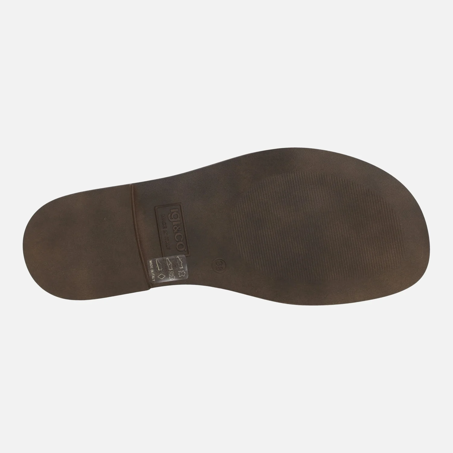 Sandalias planas de piel de tiras con pieza para dedo - Image 6