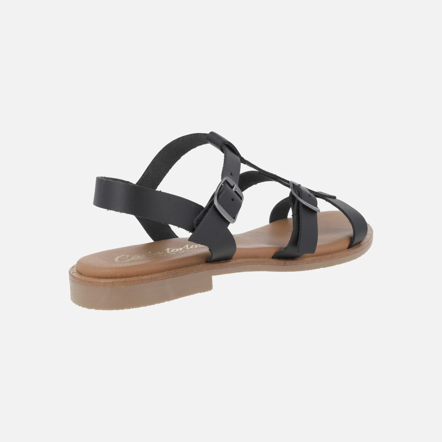 Sandalias planas de piel estilo romanas con hebillas - Image 10