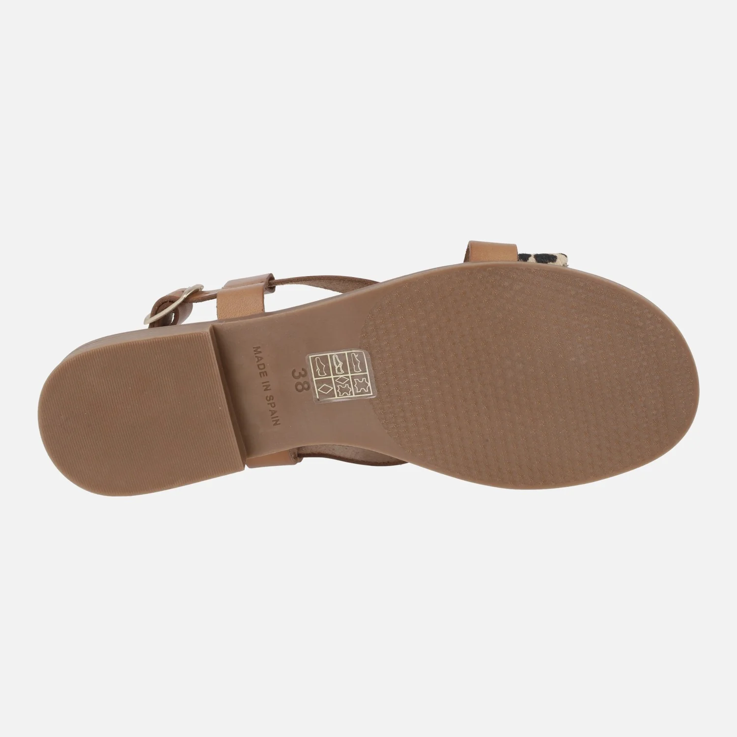 Sandalias planas de tiras en camel y animal print leopardo - Image 6
