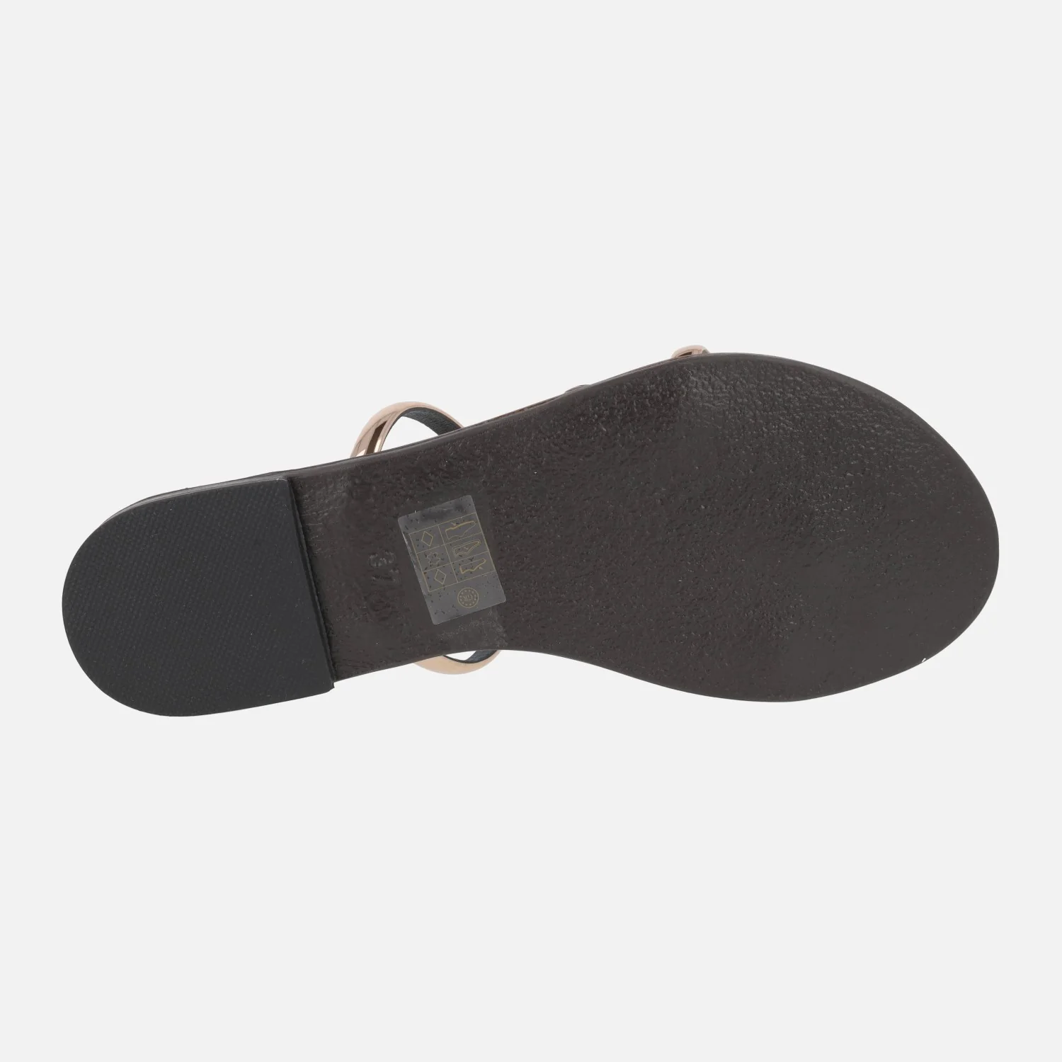 Sandalias planas en combinado marrón y oro 927-T de Nicolas Lainas - Image 6