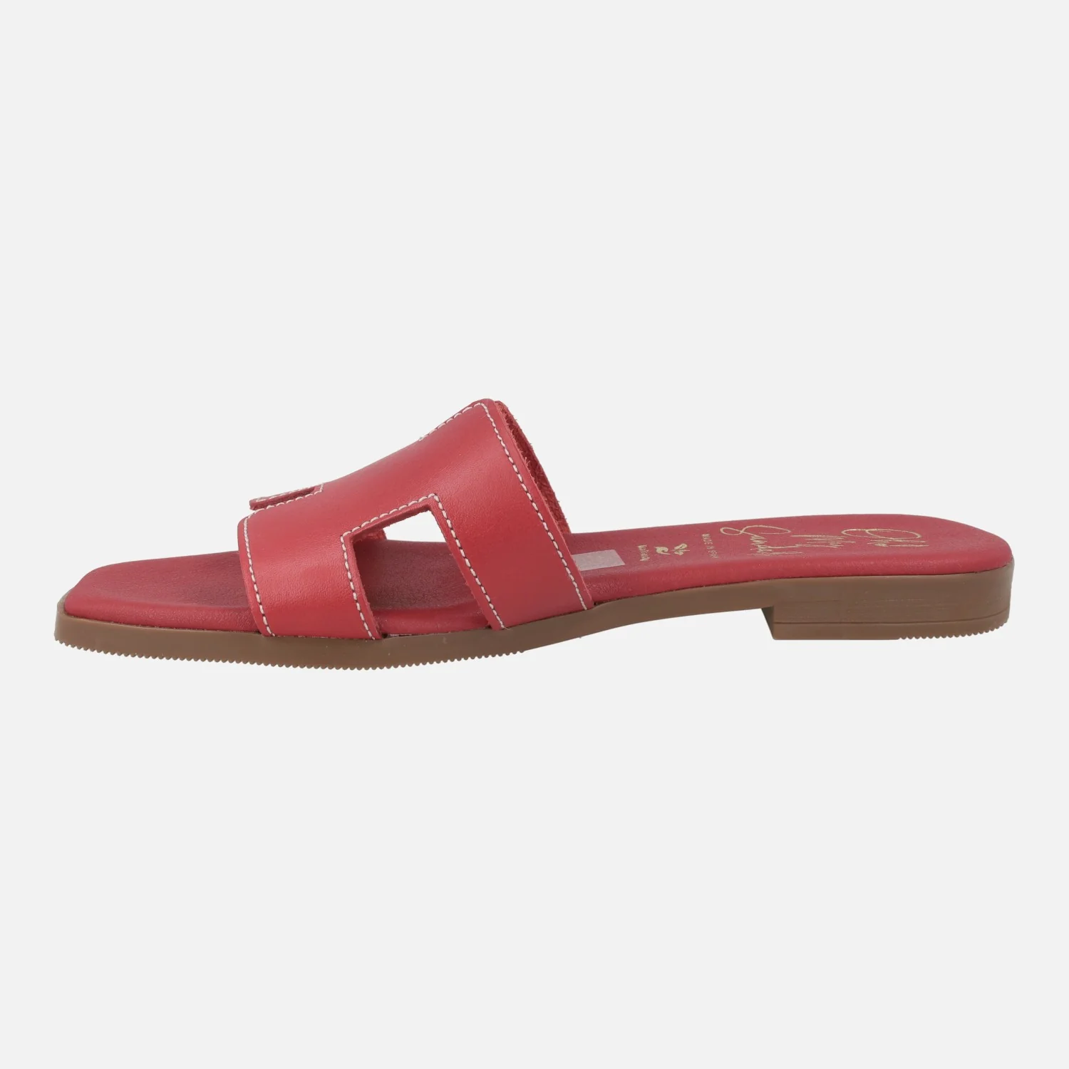 Sandalias planas estilo pala de piel con pespuntes - Image 15