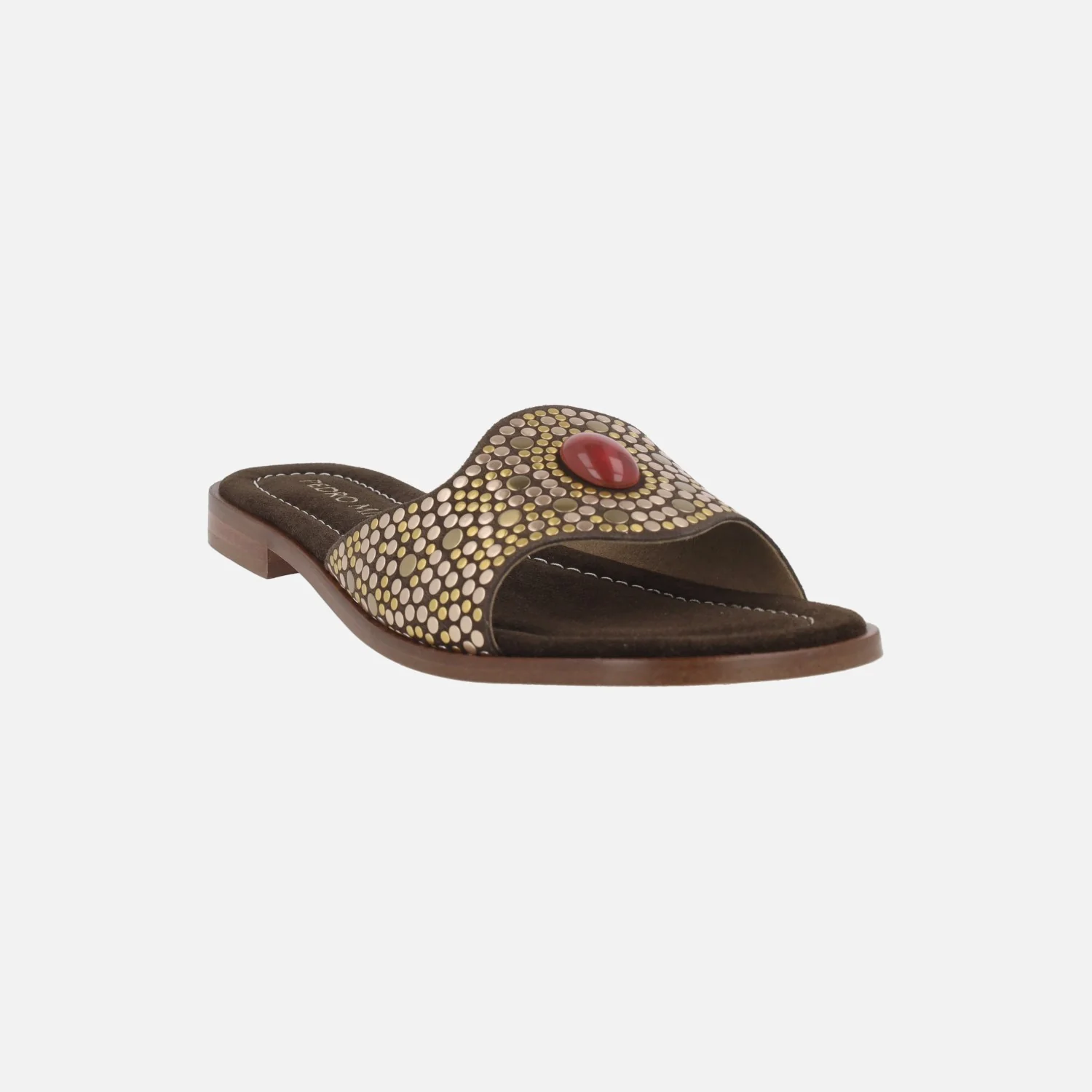 Sandalias planas estilo palas con tachas y pedrería - Image 4