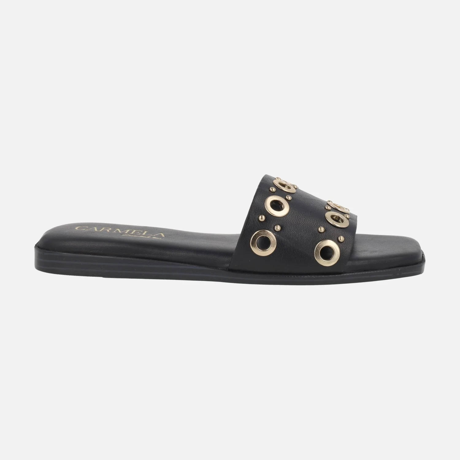 Sandalias planas estilo palas en piel con remaches metálicos - Image 7