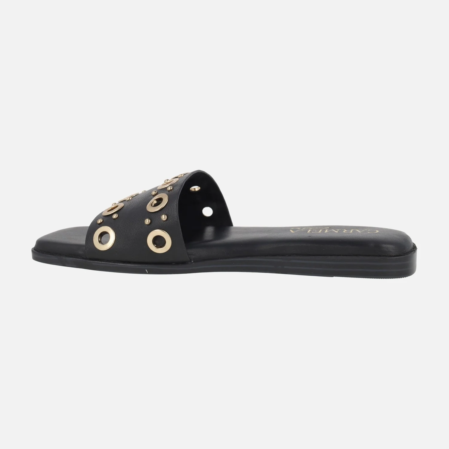 Sandalias planas estilo palas en piel con remaches metálicos - Image 9