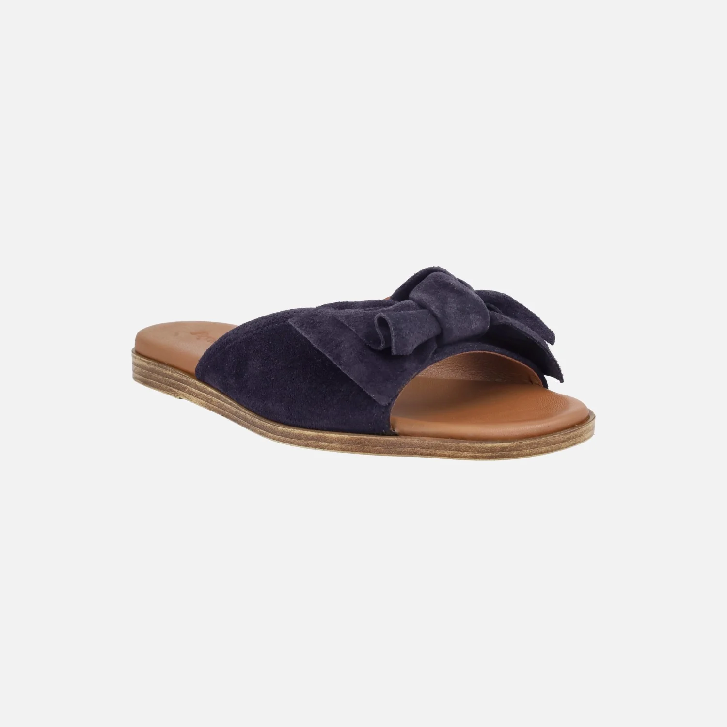 Sandalias planas estilo palas en serraje con lazo - Image 8
