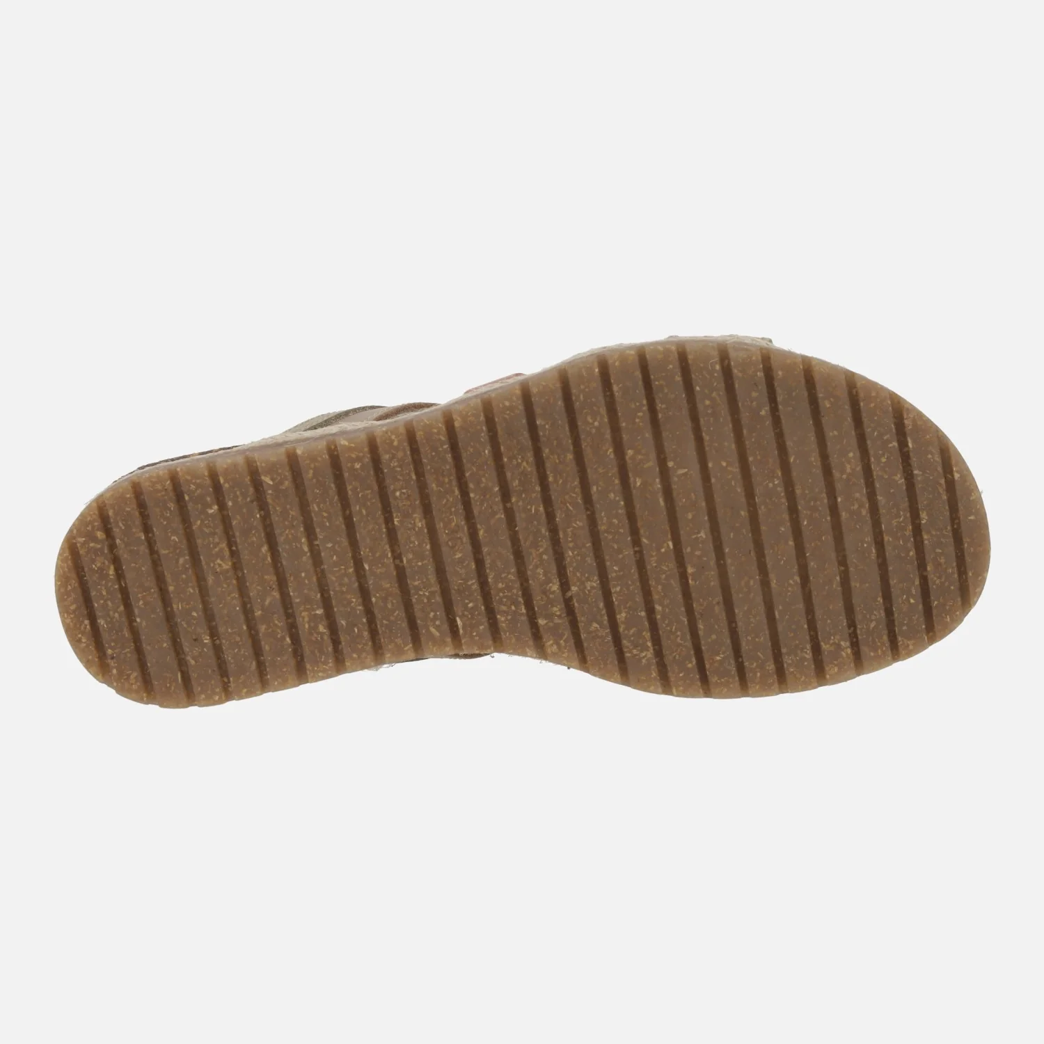 Sandalias planas Interbios en combinado de tiras en teja y tostado - Image 5
