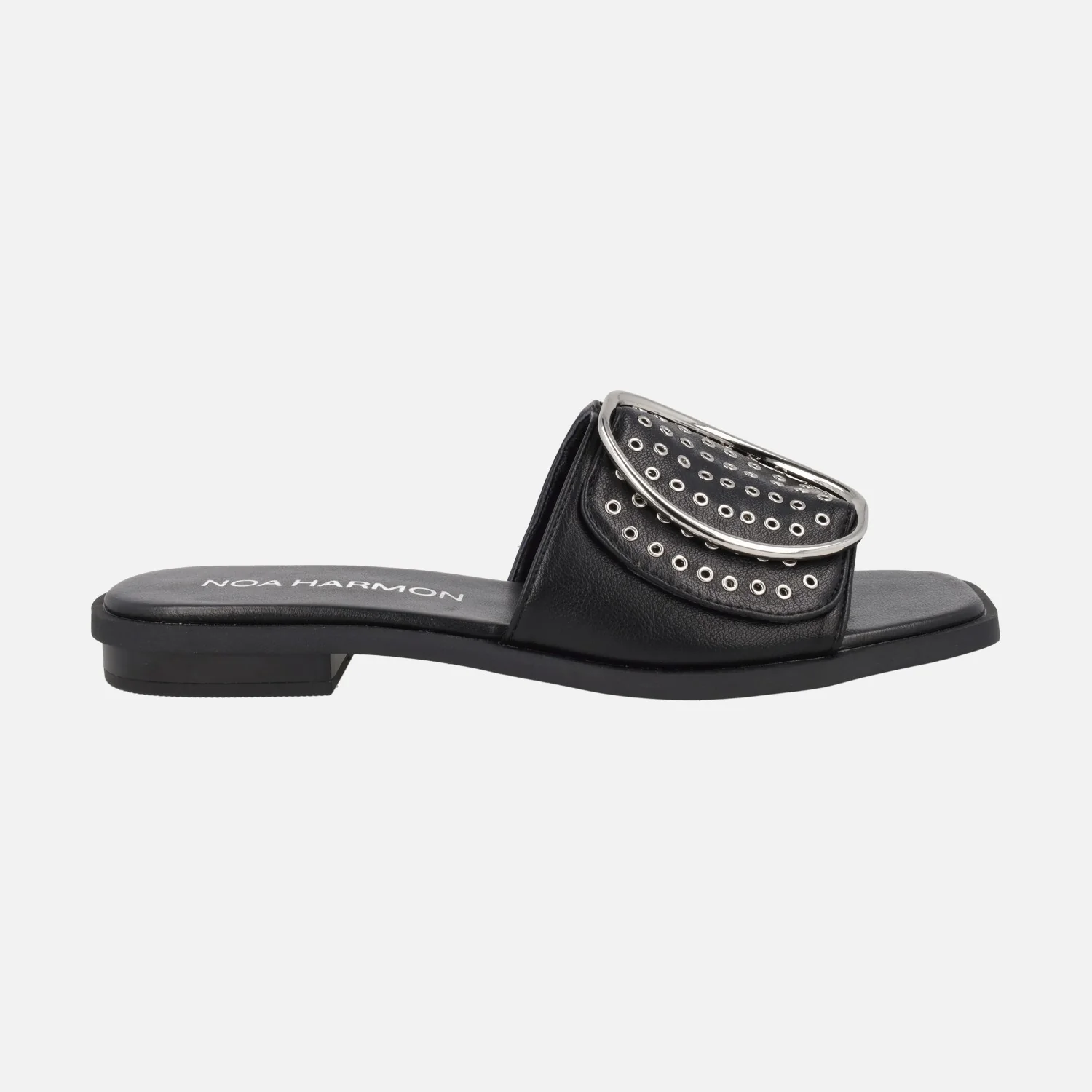 Sandalias planas Jazz con remaches y maxi hebilla