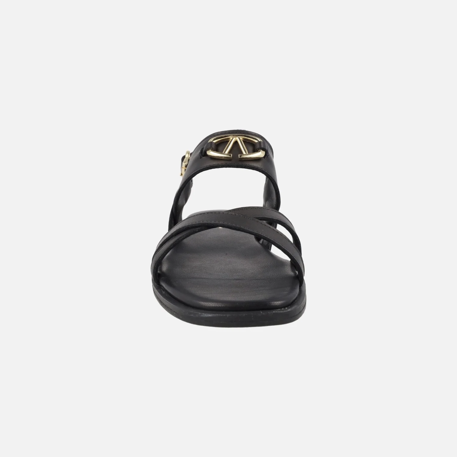 Sandalias planas negras de piel Sheila - Image 5