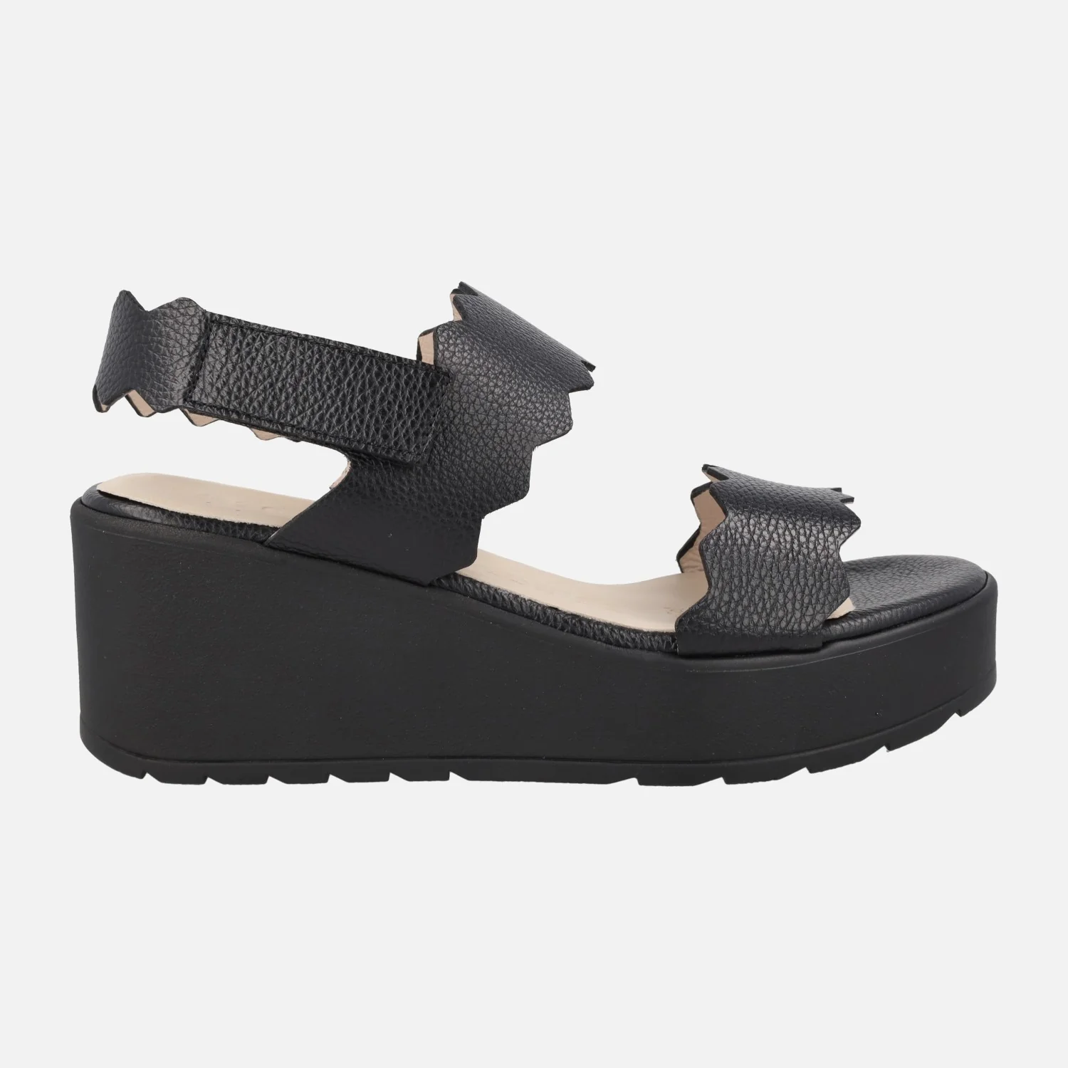 Sandalias Purpura de piel con cuña WondersFLY - Image 8