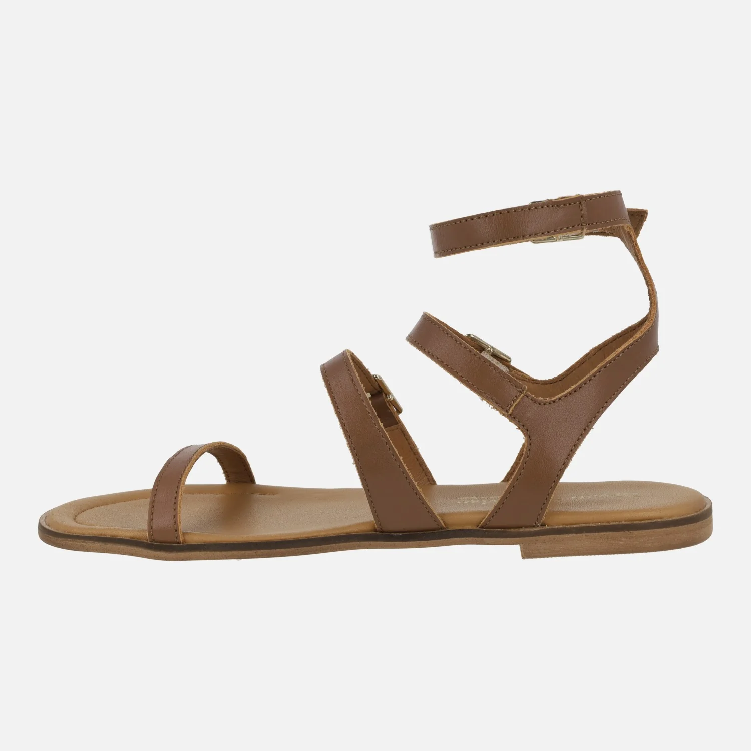 Sandalias romanas de piel con cuatro tiras Creta - Image 3