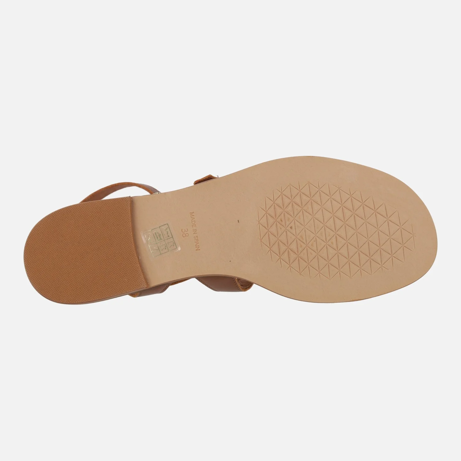 Sandalias romanas de piel con cuatro tiras Creta - Image 5
