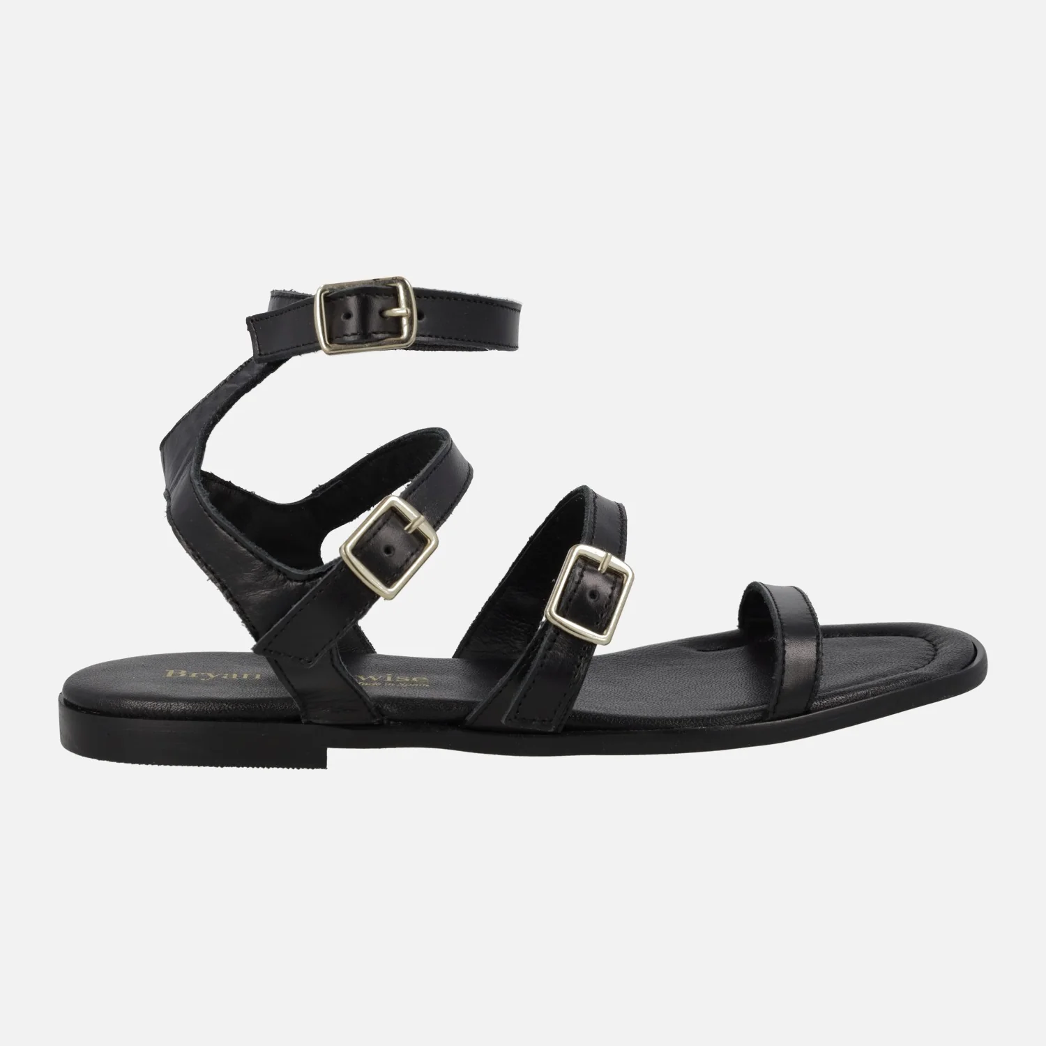Sandalias romanas de piel con cuatro tiras Creta - Image 6