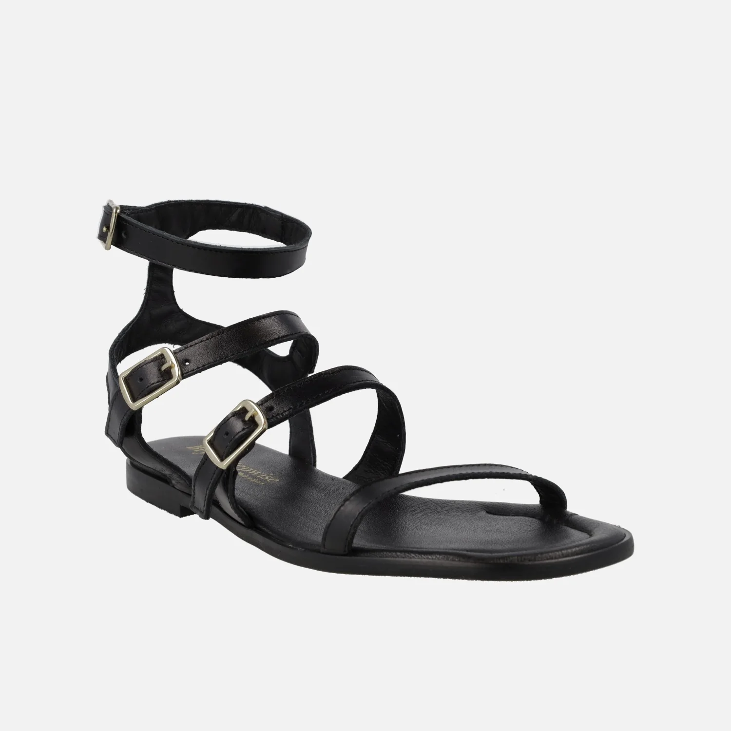 Sandalias romanas de piel con cuatro tiras Creta - Image 7