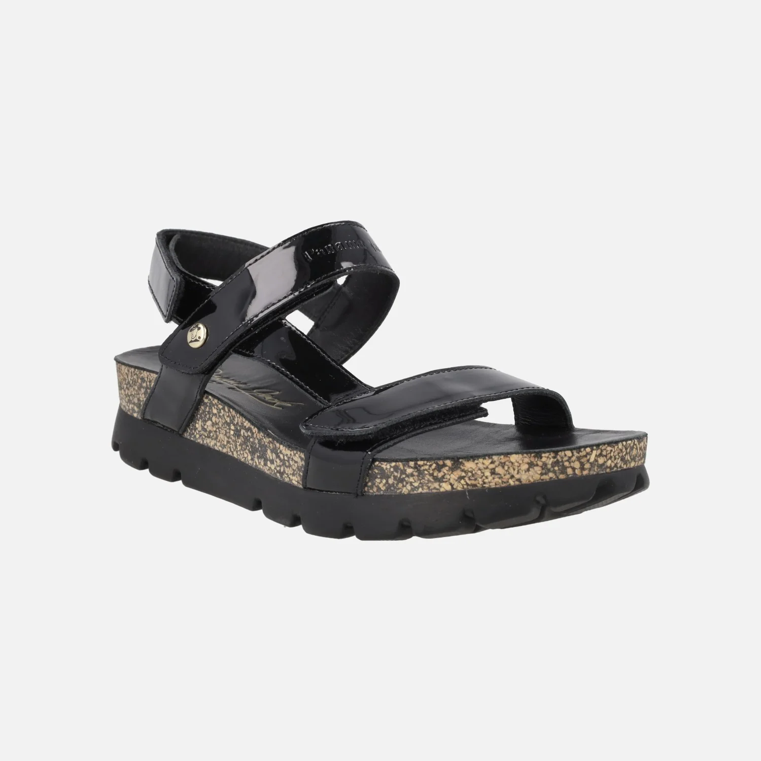 Sandalias Selma en charol negro con cierre de velcros - Image 2