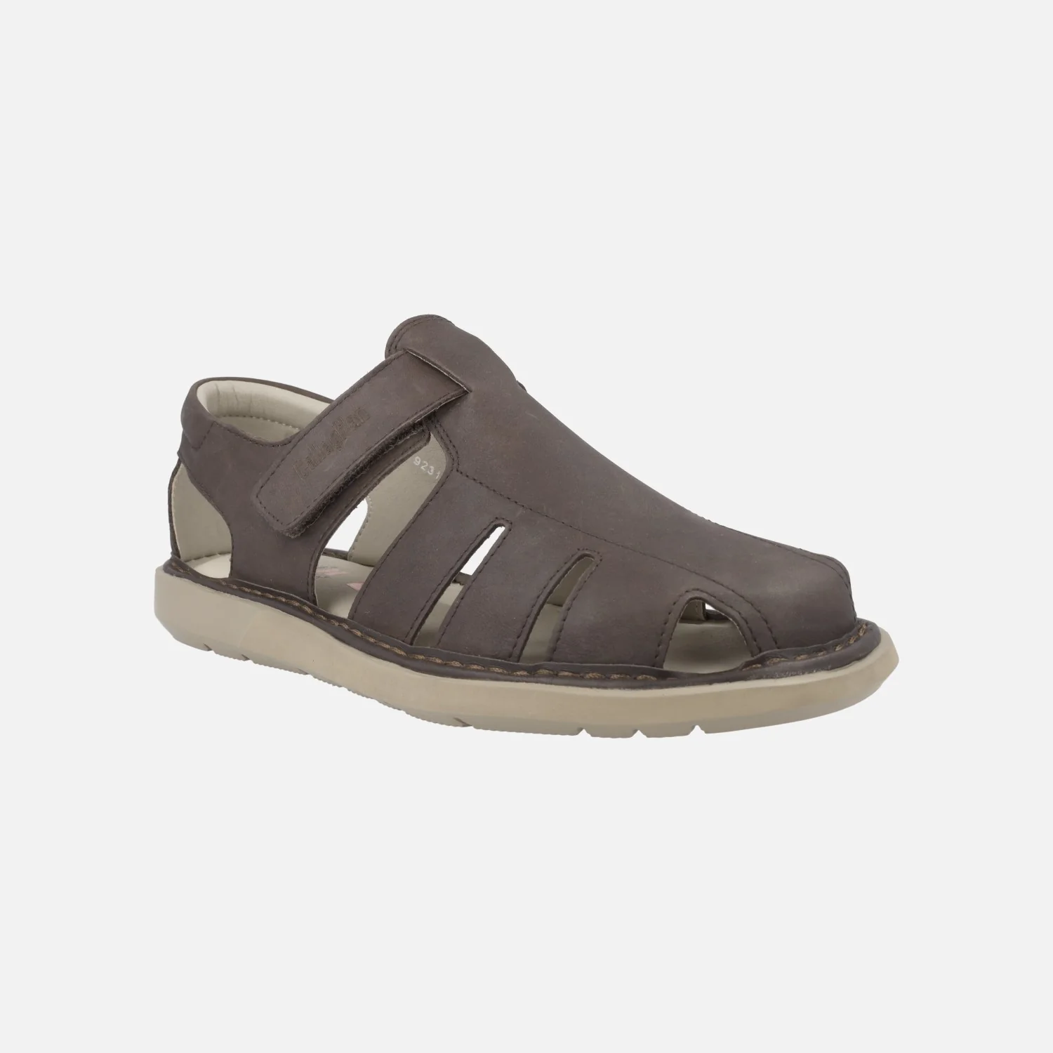 Sandalias semi abiertas de piel para hombre Leban - Image 2