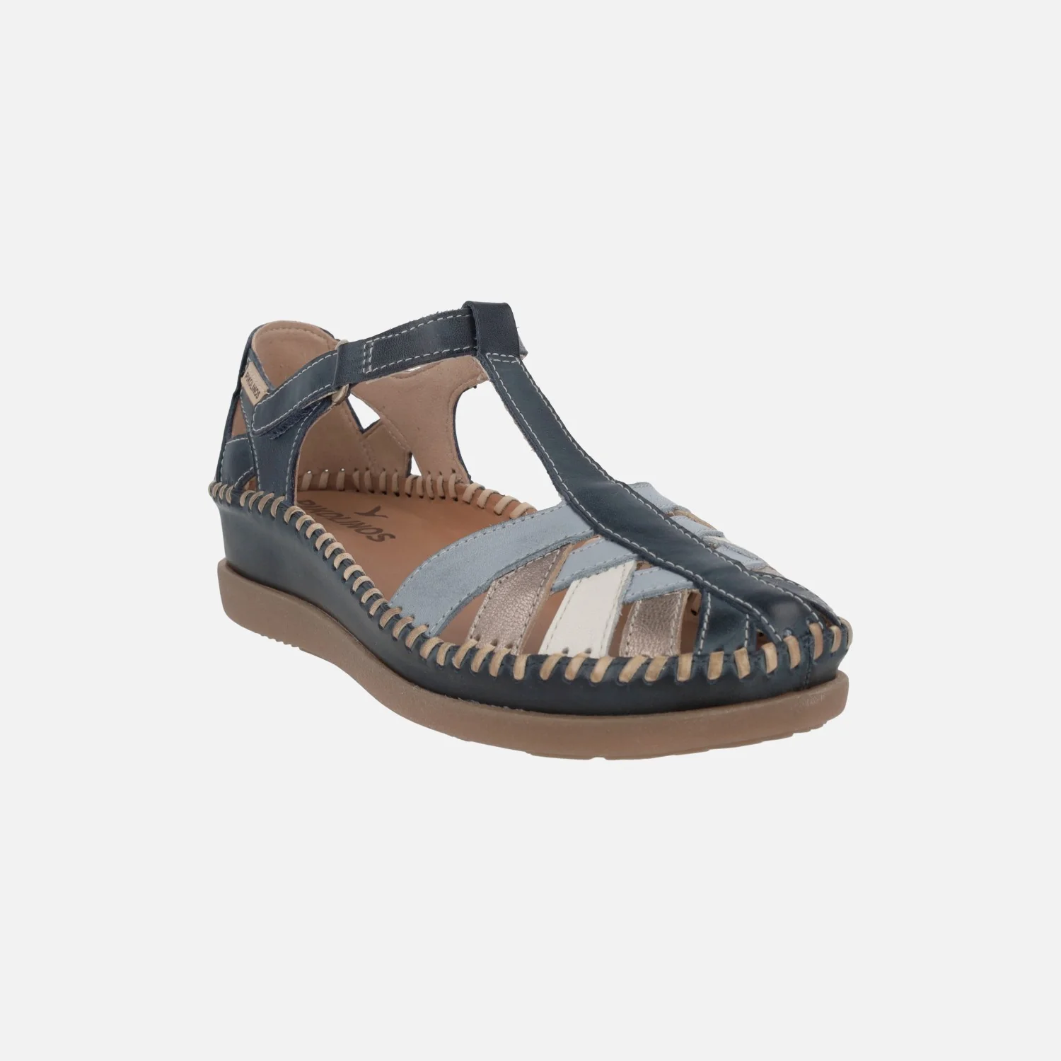 Sandalias semi abiertas en combinado de color Cadaques - Image 8
