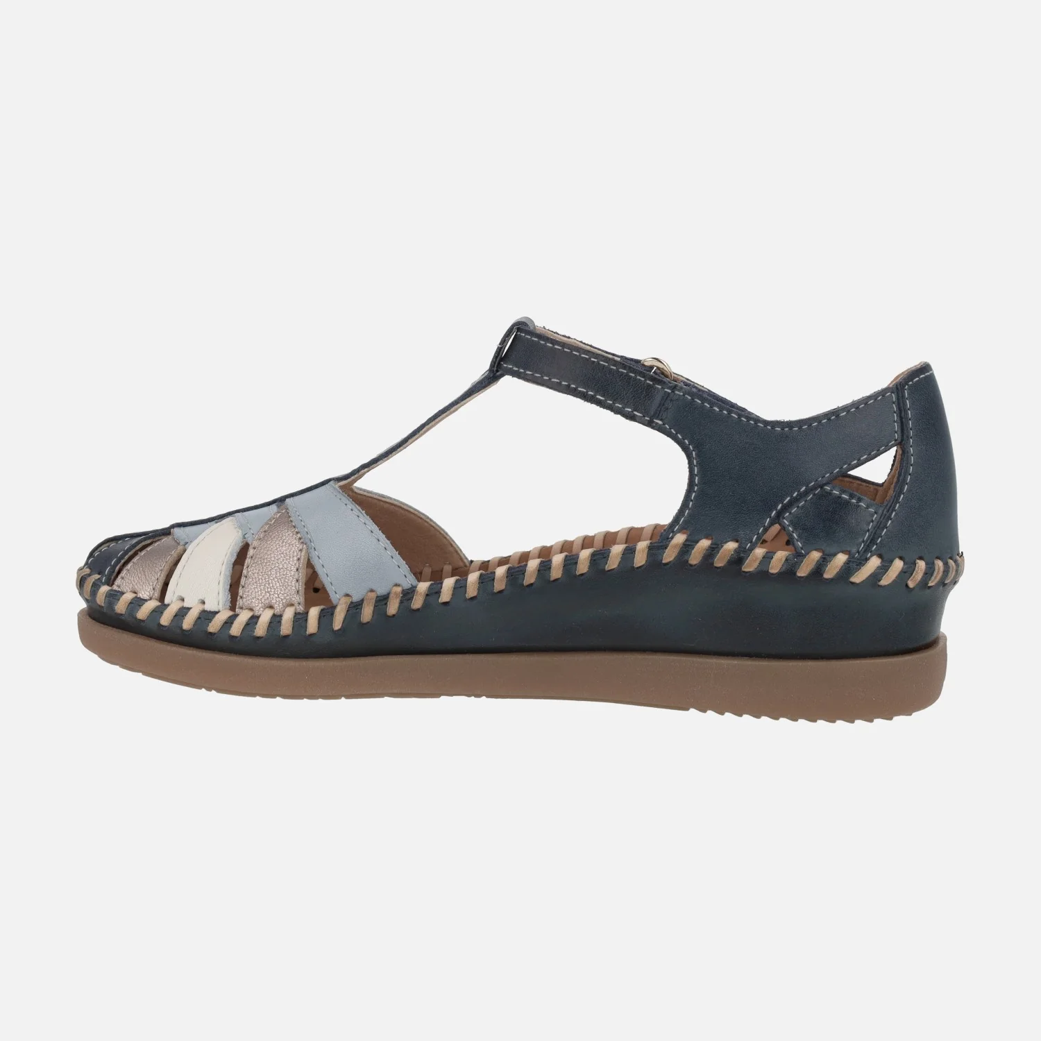 Sandalias semi abiertas en combinado de color Cadaques - Image 9
