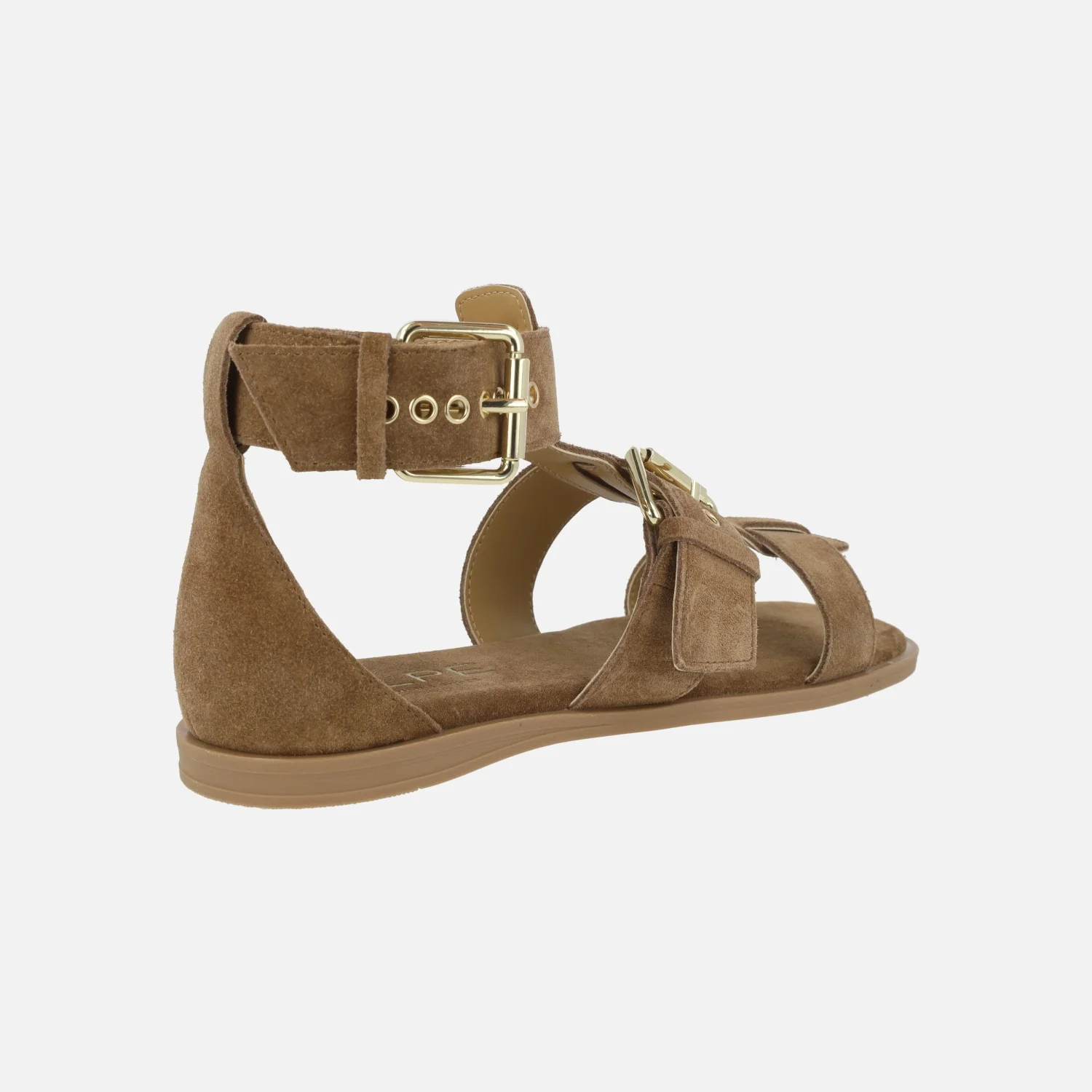 Sandalias Sheila en serraje cuero con hebillas y pulsera al tobillo - Image 4